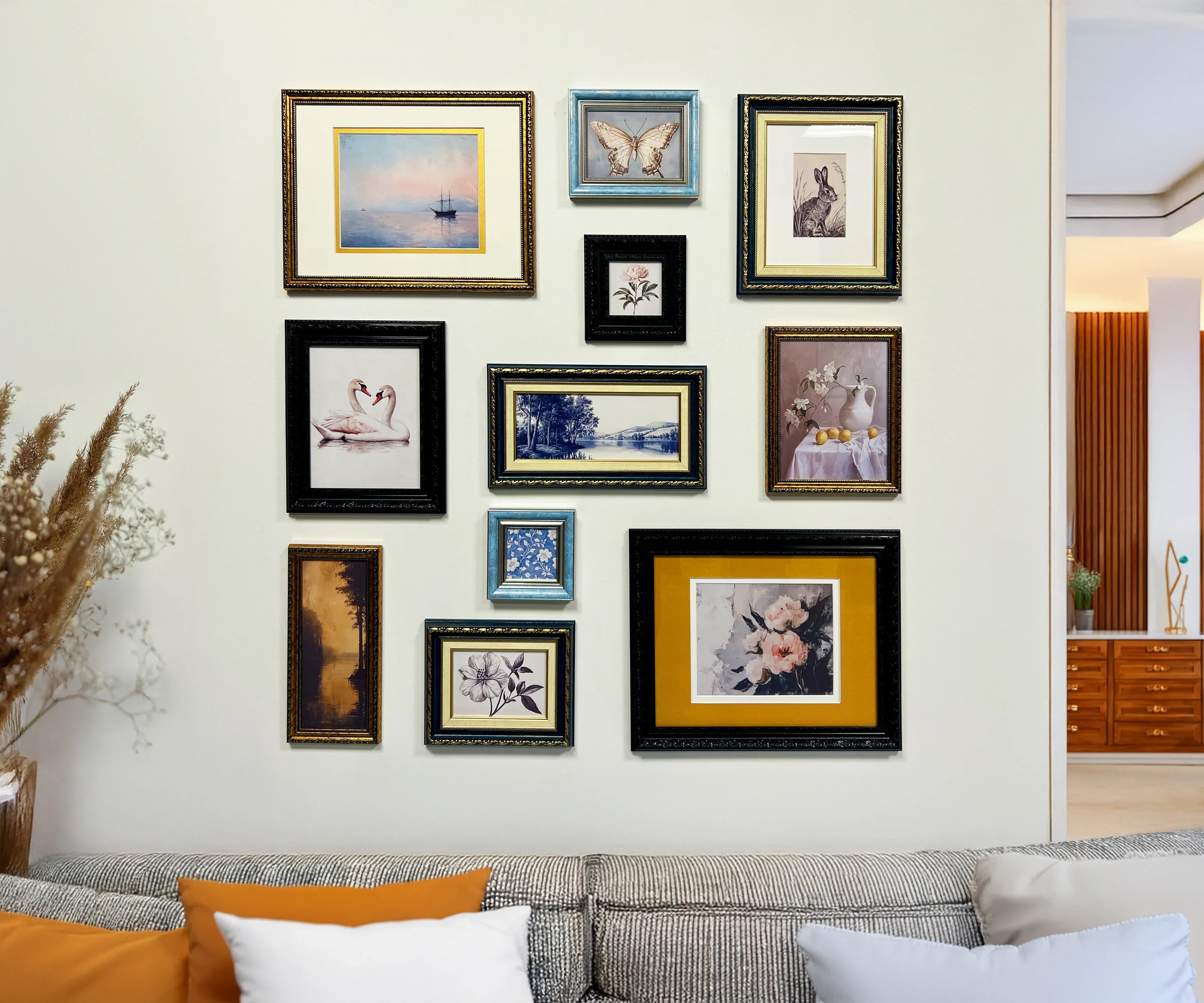 Dark & Gold Ornate Gallery Wall Frames Set
