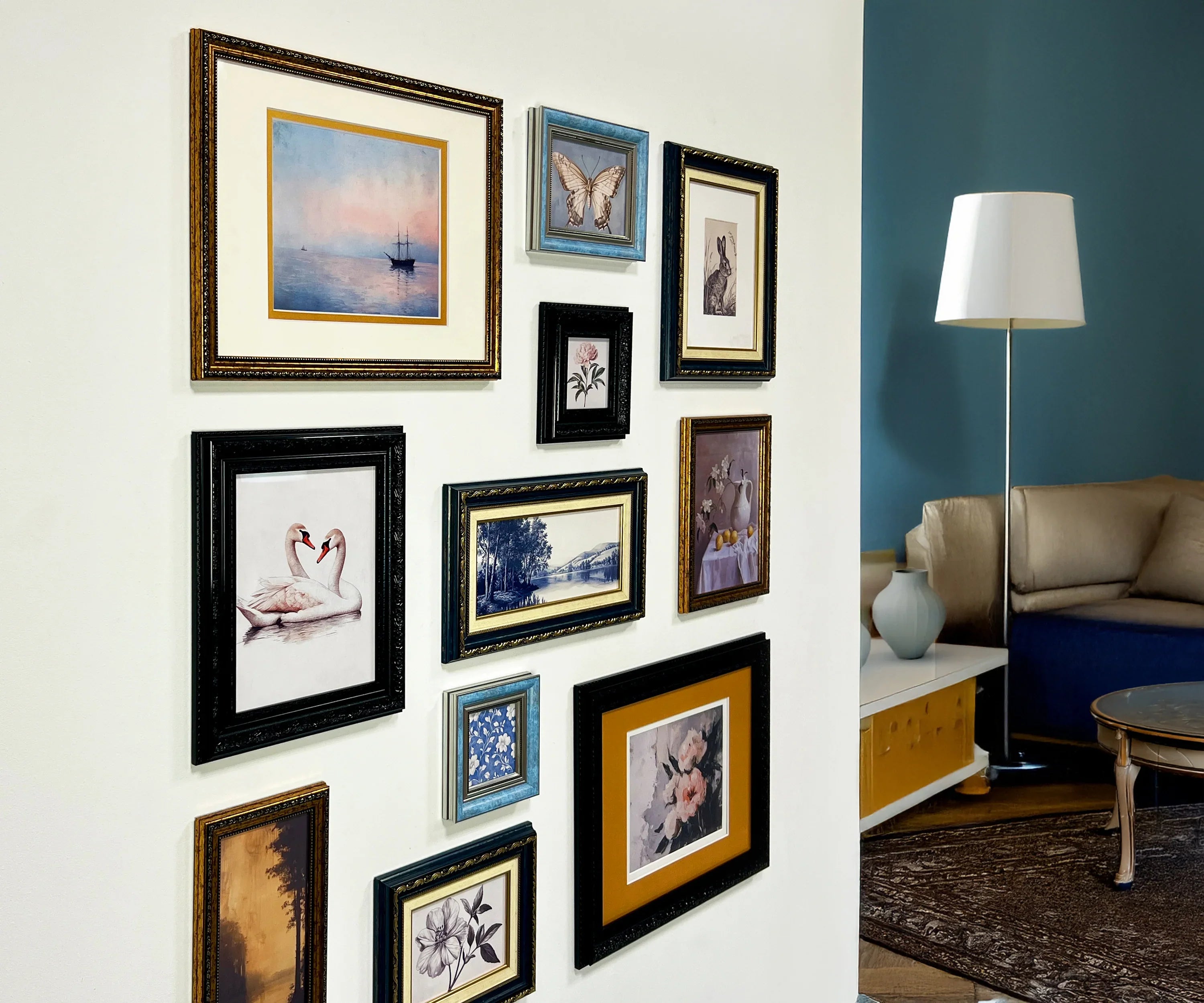 Dark & Gold Ornate Gallery Wall Frames Set