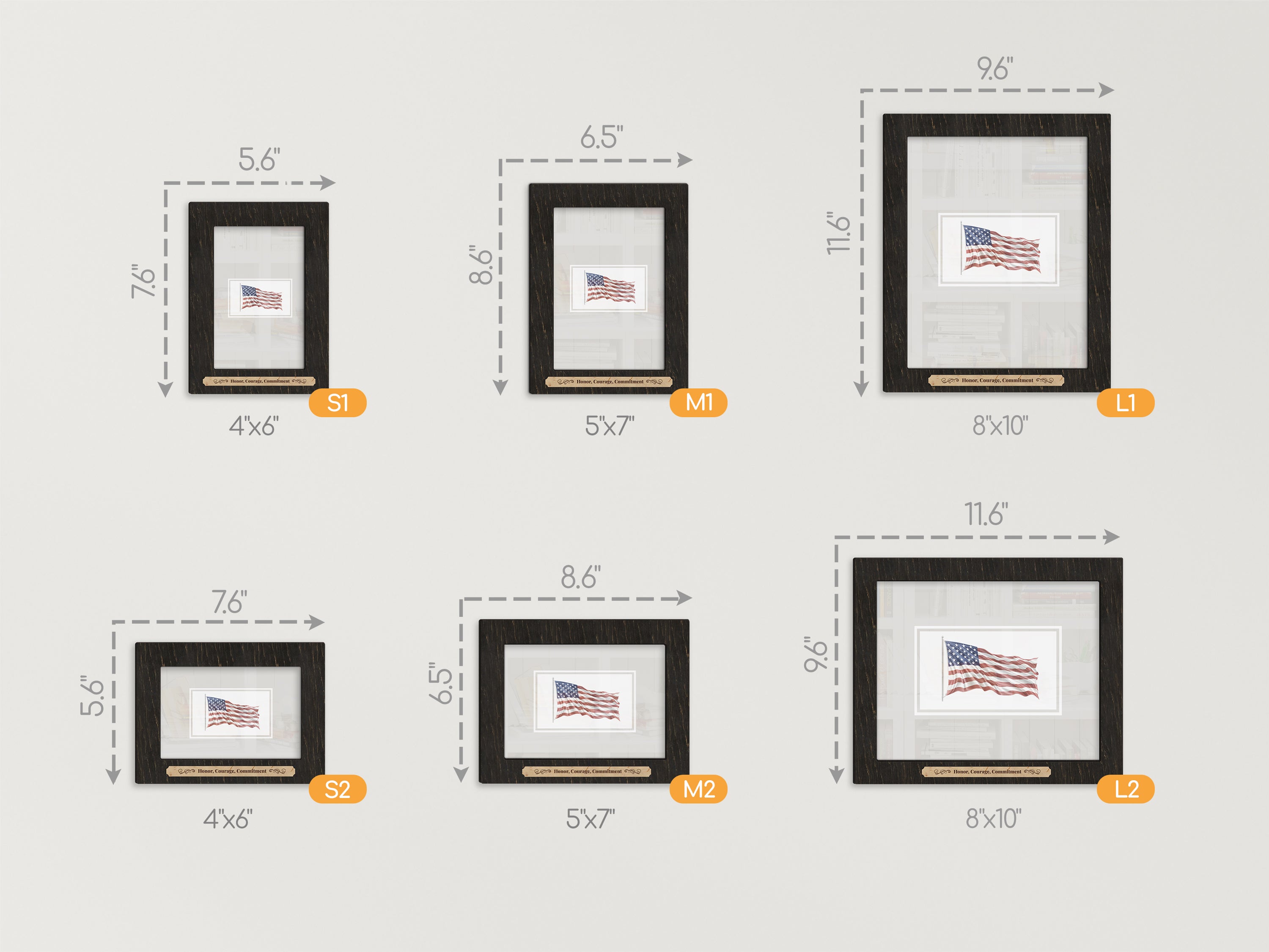 Frame with USA Flag Poster - New US Citizen Gift