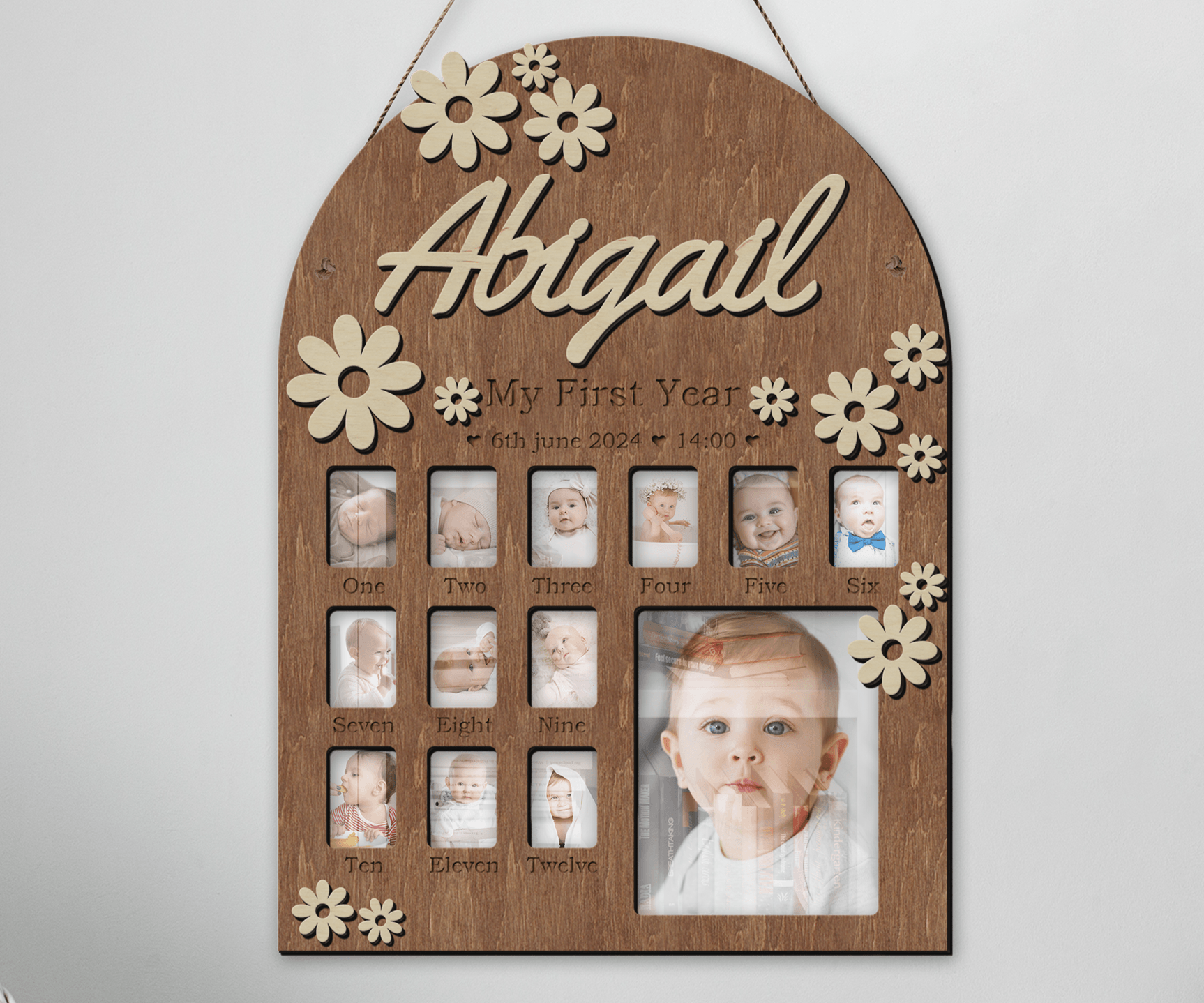 First year Birthday board Milestone wooden photo collage 12 Months baby memories Personalized baby's 1st birthday Monthly milestone decorFirst year Birthday board Milestone wooden photo collage 12 Months baby memories Personalized baby's 1st birthday Monthly milestone decor