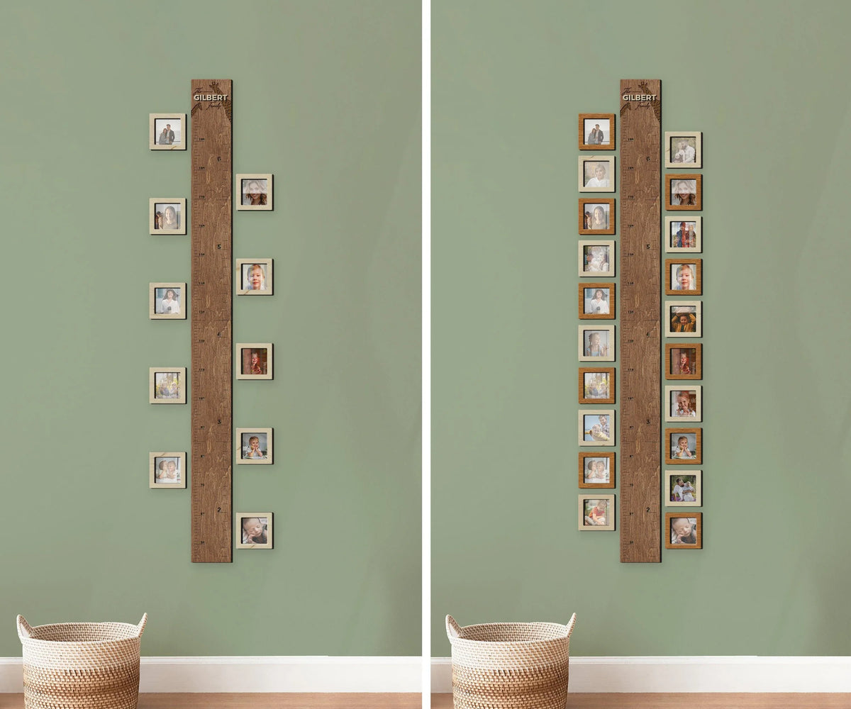 Personalized wooden kids growth ruler | Custom engraved height chart