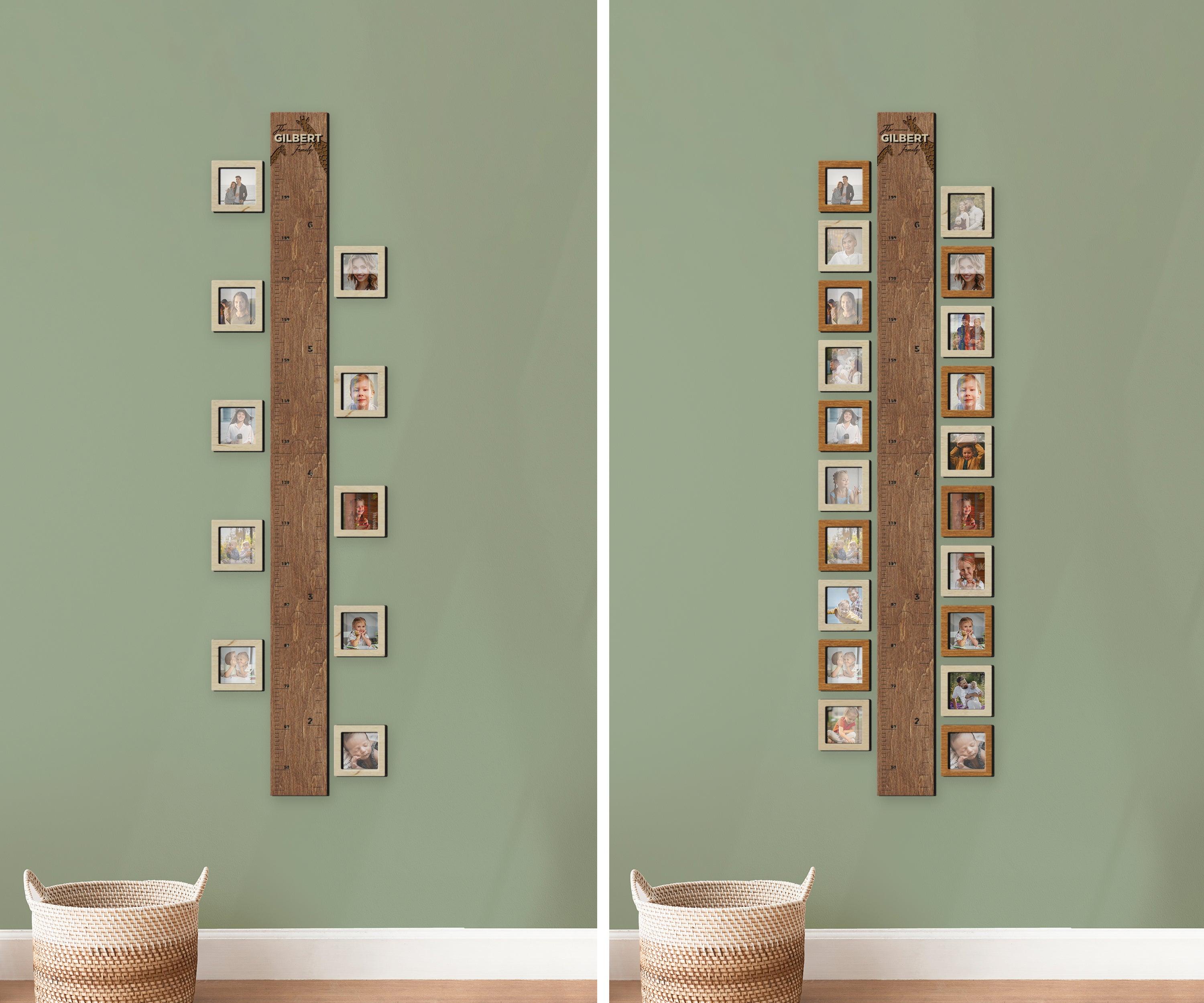 Personalized wooden kids growth ruler | Custom engraved height chart - The Frame Depot