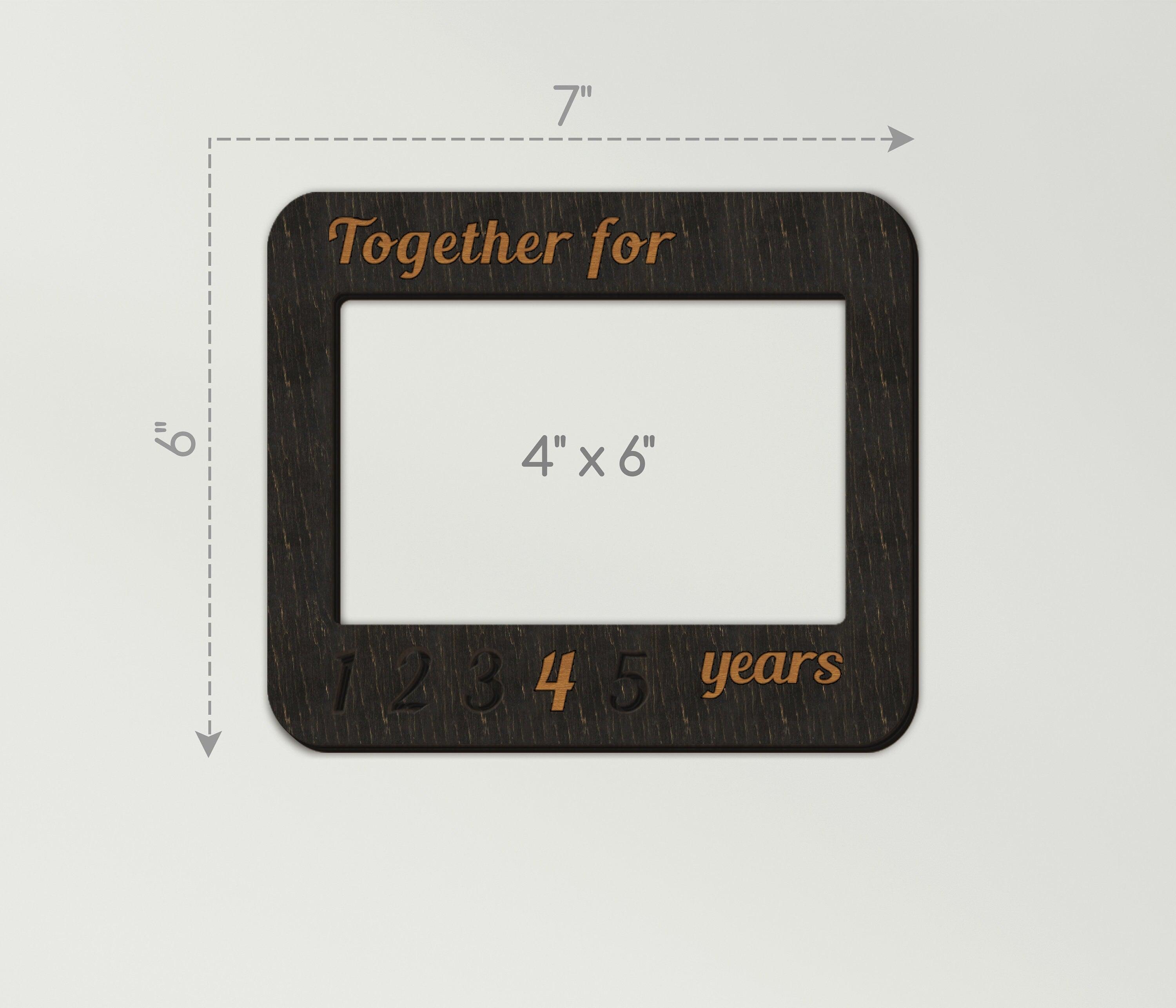 Couple Milestone Photo Frame | Together for 5 years - The Frame Depot