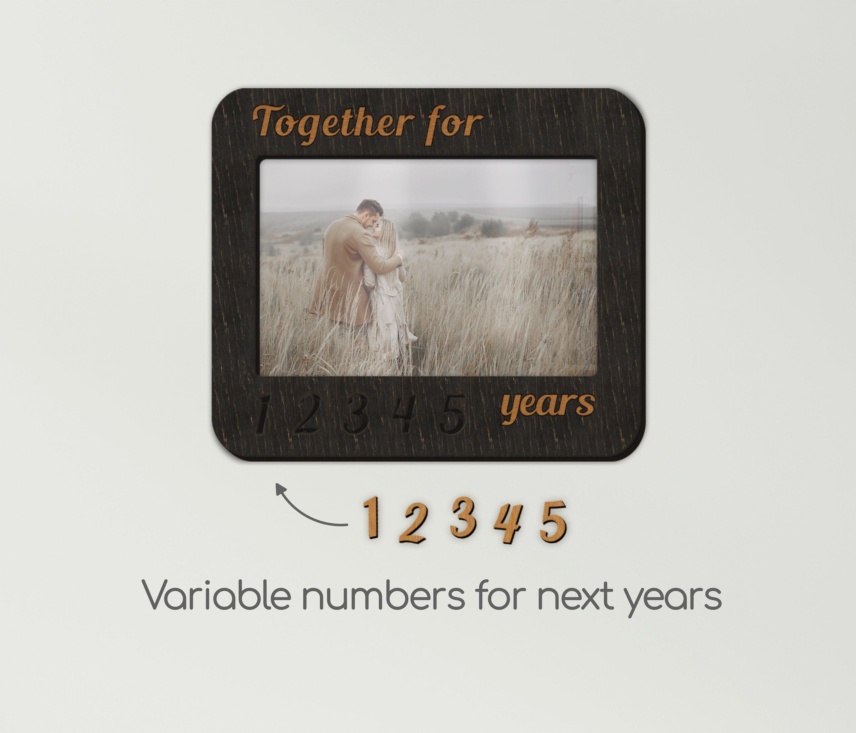 Couple Milestone Photo Frame | Together for 5 years - The Frame Depot