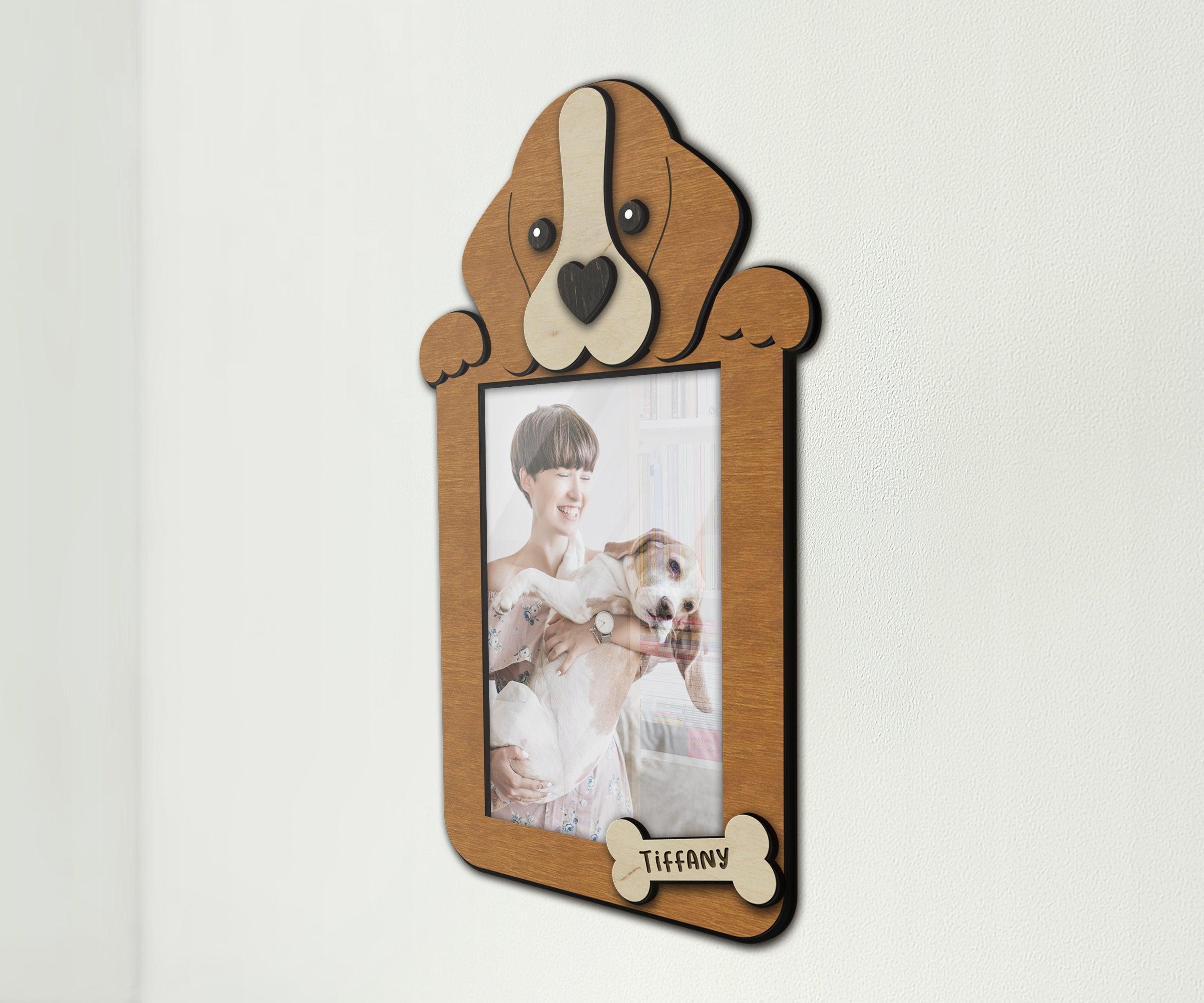 Custom Beagle photo frame Unique gift for Pet lovers Personalized home decor for dog mom and dad Pet themed decor for living room, kids room