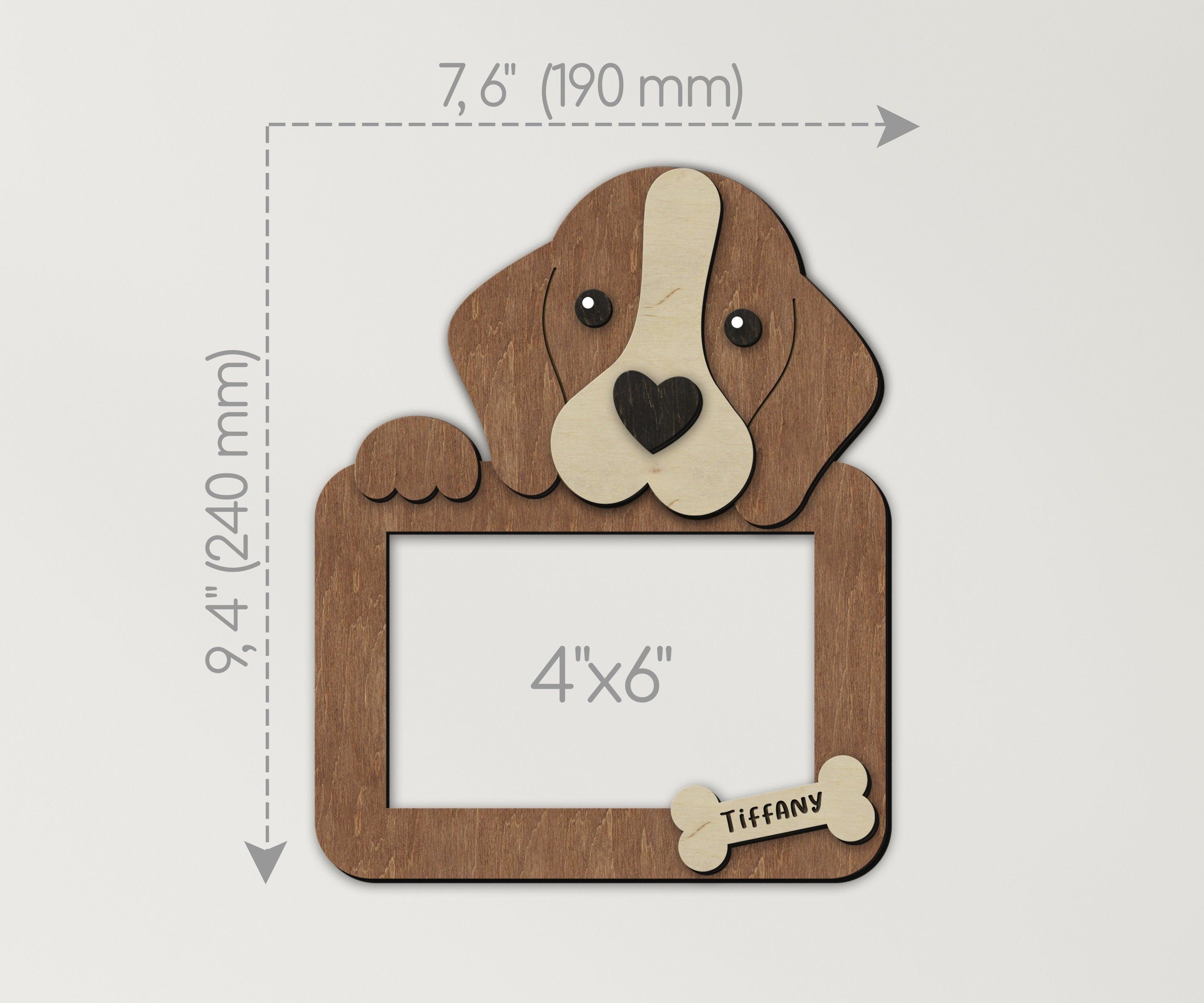 Custom Beagle photo frame Unique gift for Pet lovers Personalized home decor for dog mom and dad Pet themed decor for living room, kids room