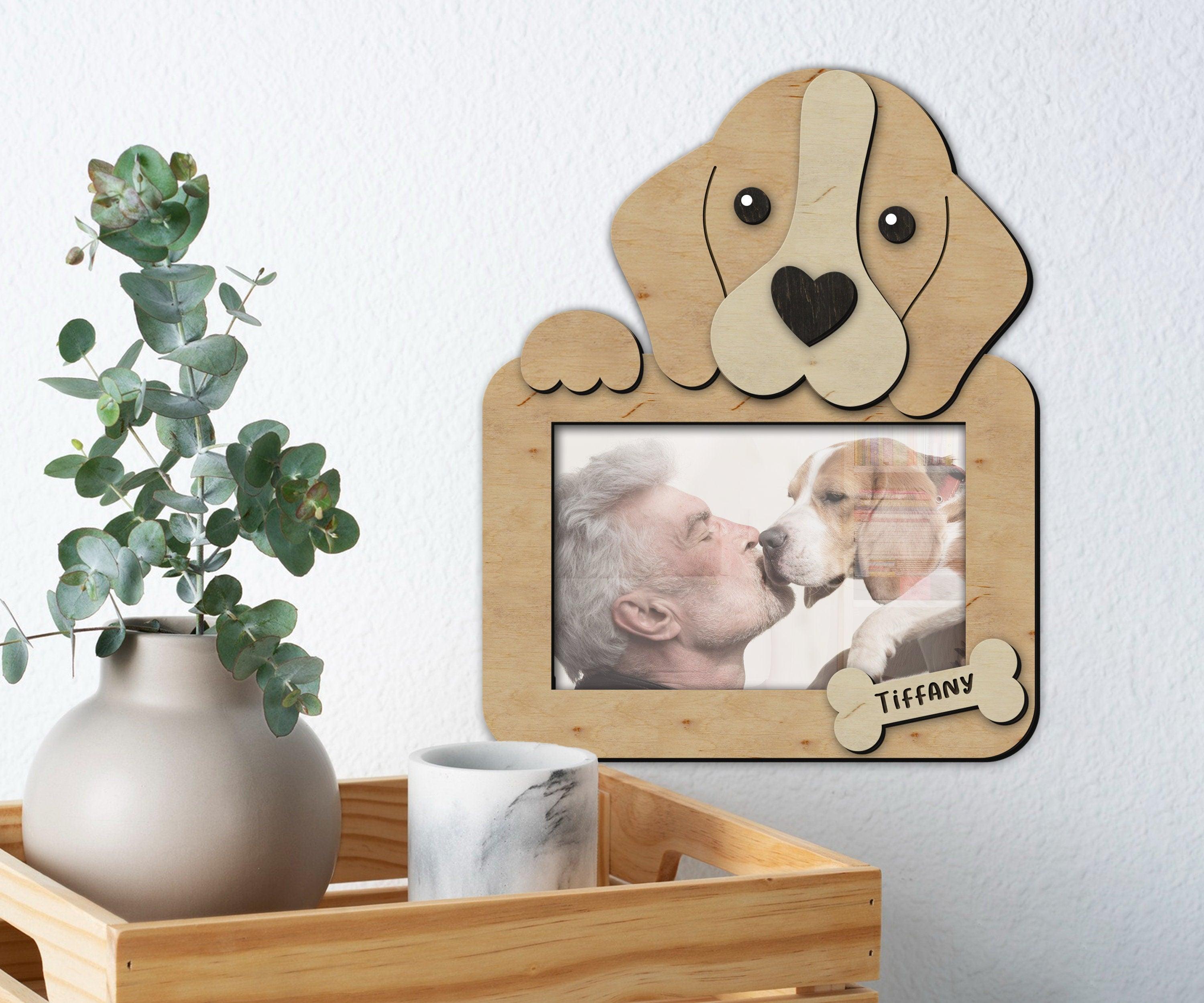 Custom Beagle photo frame Unique gift for Pet lovers Personalized home decor for dog mom and dad Pet themed decor for living room, kids room