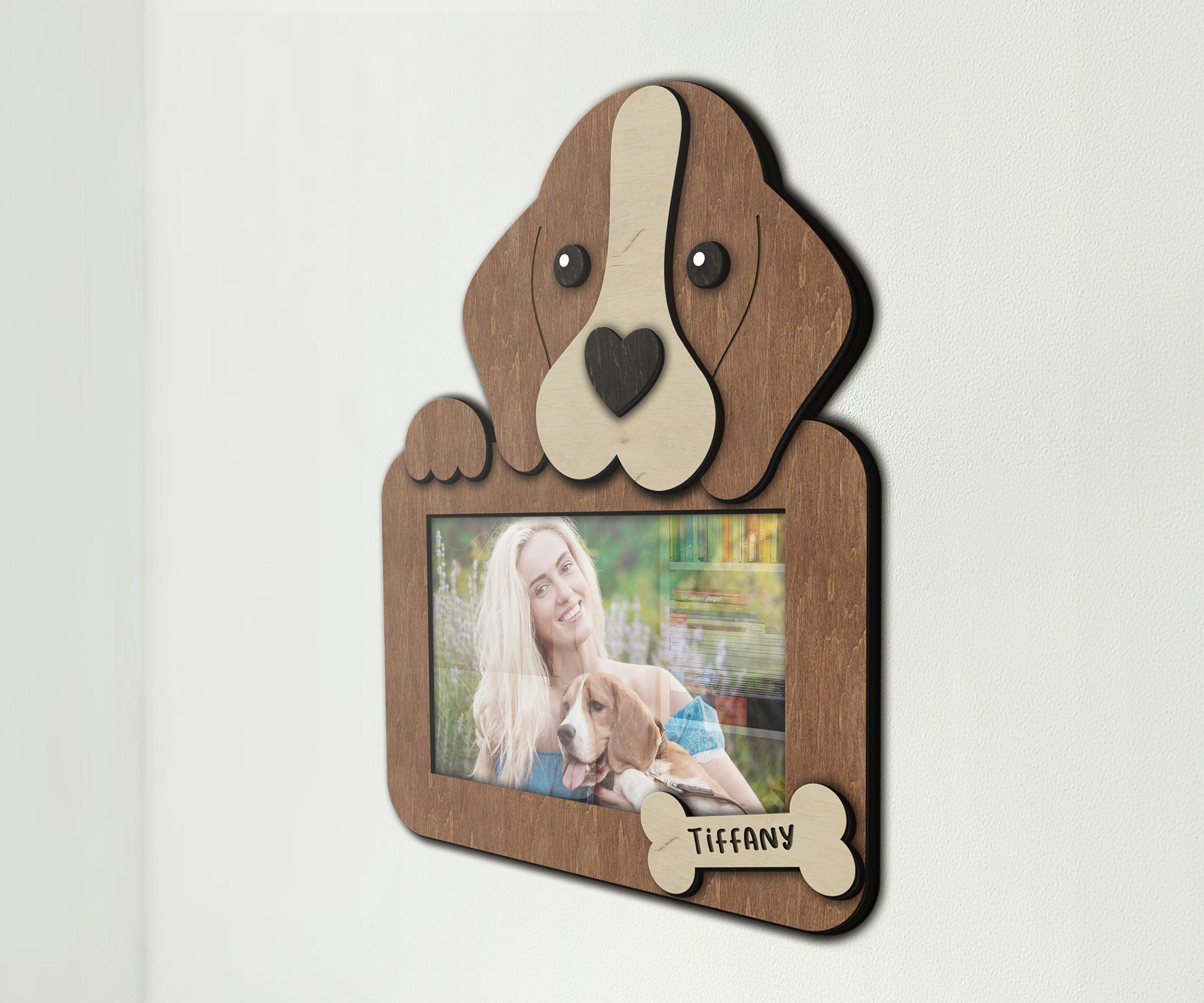 Custom Beagle photo frame Unique gift for Pet lovers Personalized home decor for dog mom and dad Pet themed decor for living room, kids room