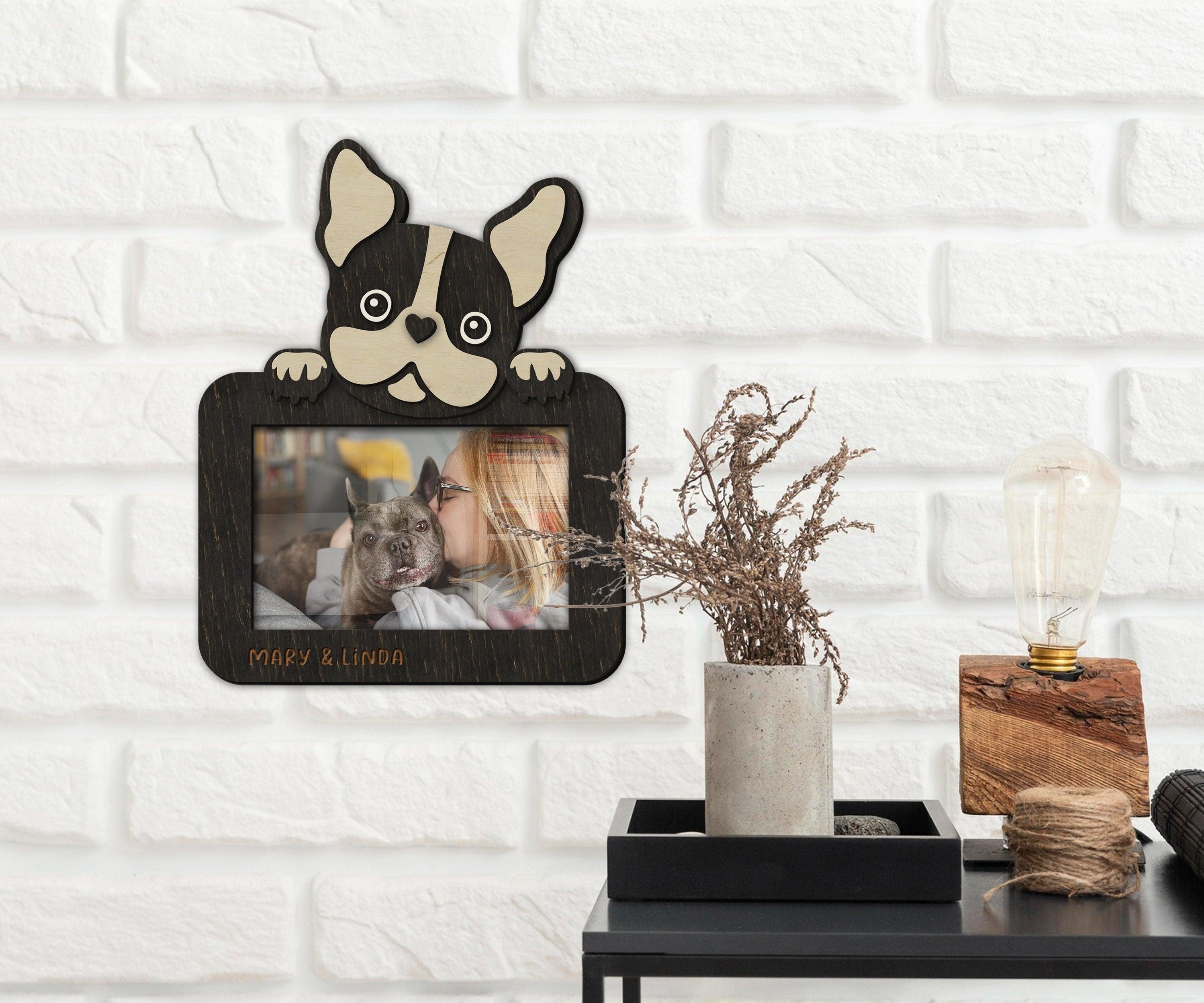 Unique present for Pet lovers Custom French bulldog frame Personalized home decor for dog parents Pet themed decor for living room, nursery