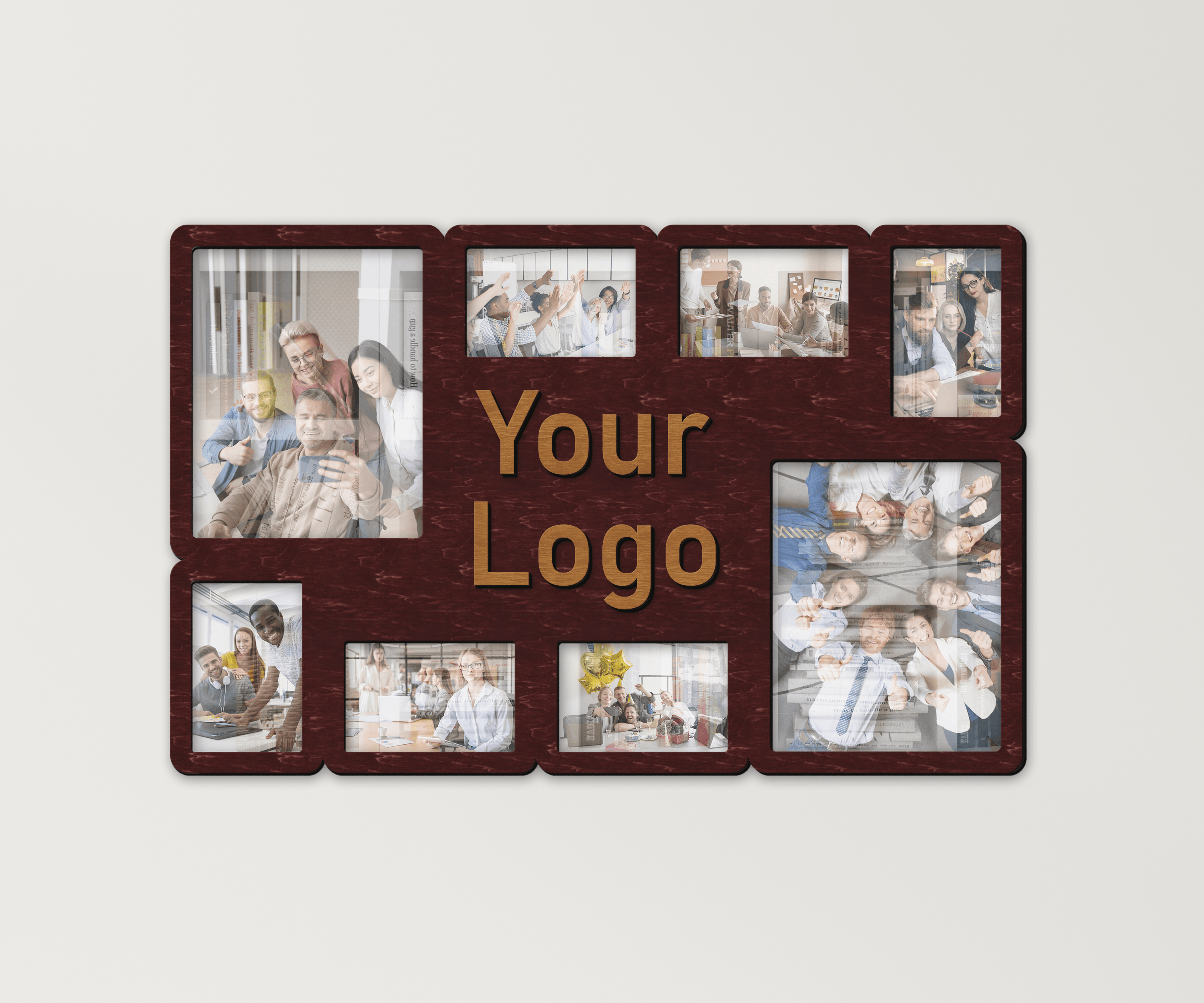 Custom photo frame for business logo Personalized office wall decor Corporate gifts for men Bespoke logo picture frames collage Boss gift