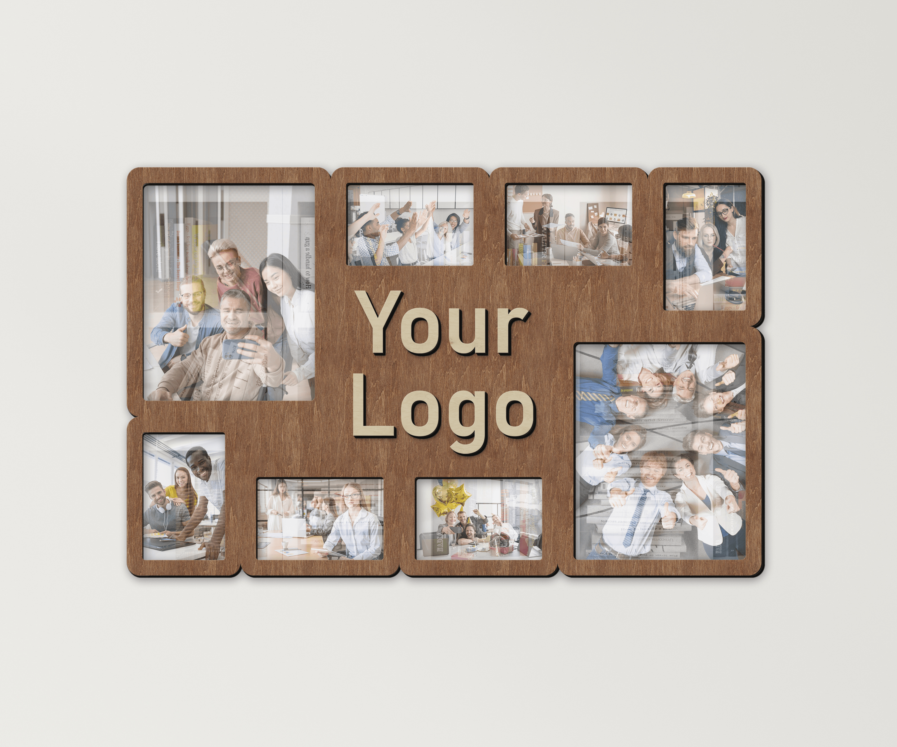 Custom photo frame for business logo Personalized office wall decor Corporate gifts for men Bespoke logo picture frames collage Boss gift