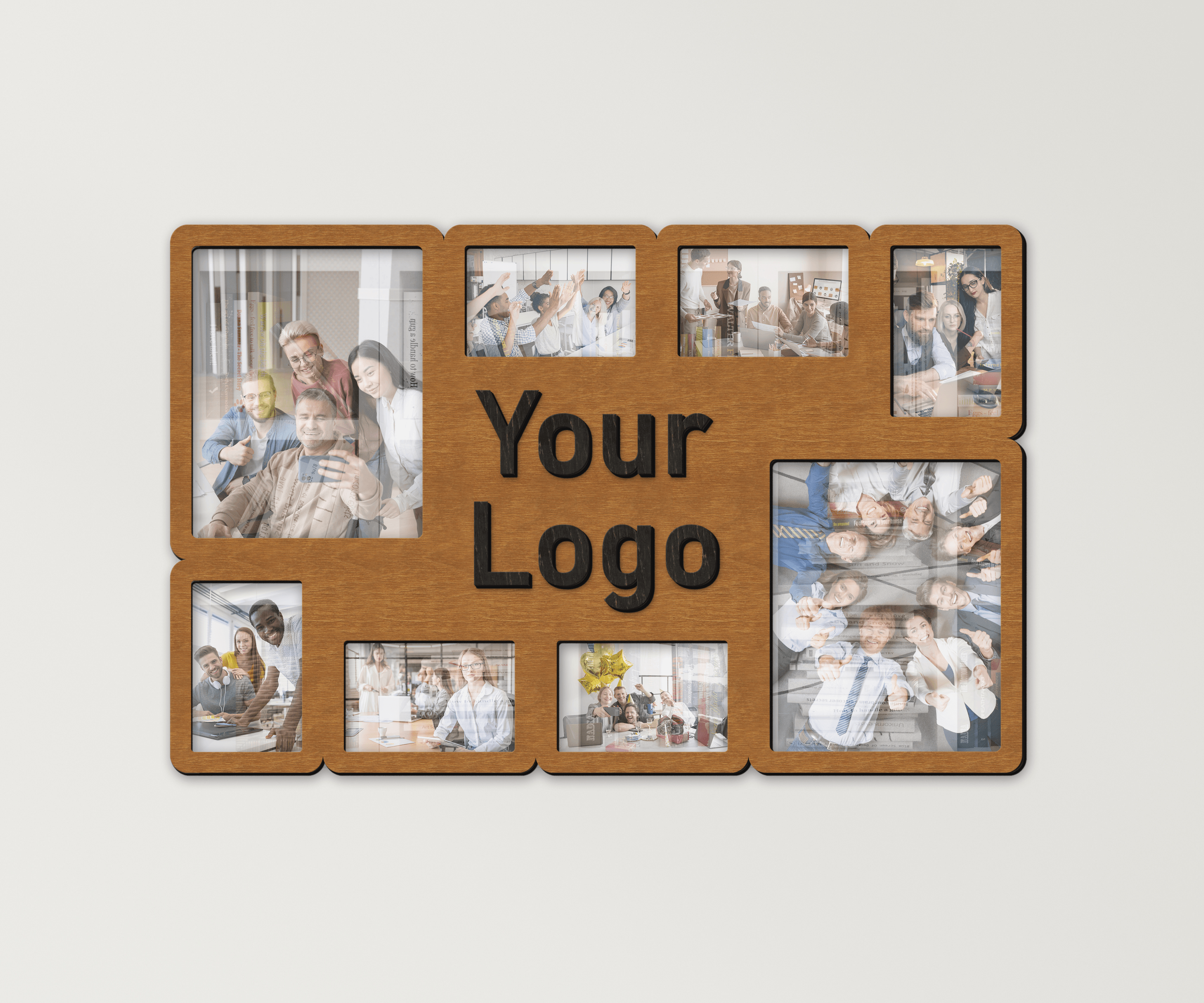 Custom photo frame for business logo Personalized office wall decor Corporate gifts for men Bespoke logo picture frames collage Boss gift