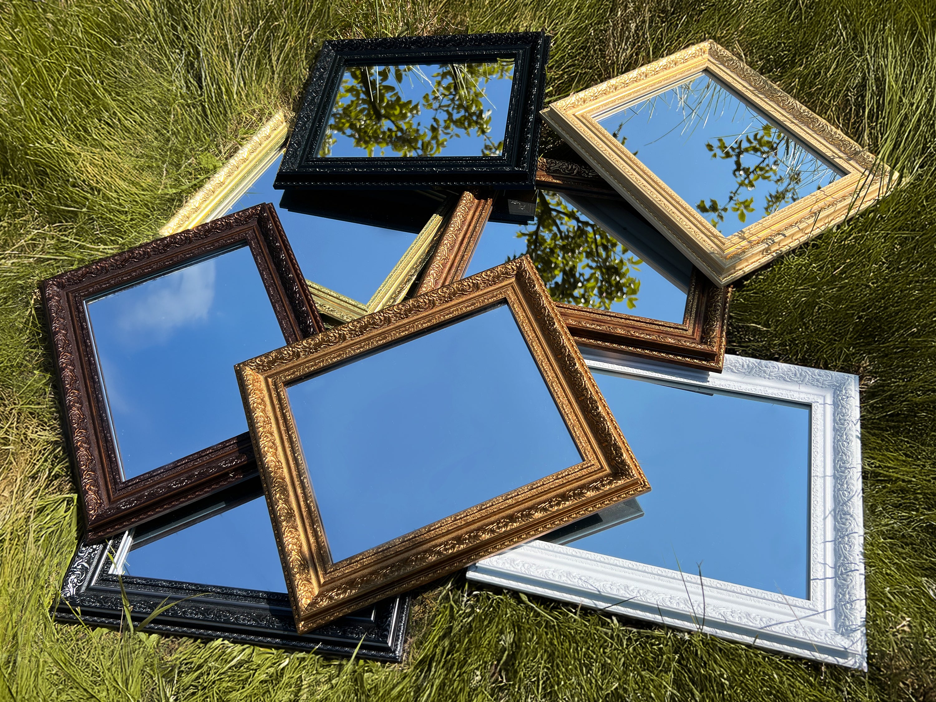 Ornate Gold Framed Mirror | Vintage Bathroom Wall Mirror, Farmhouse Decor