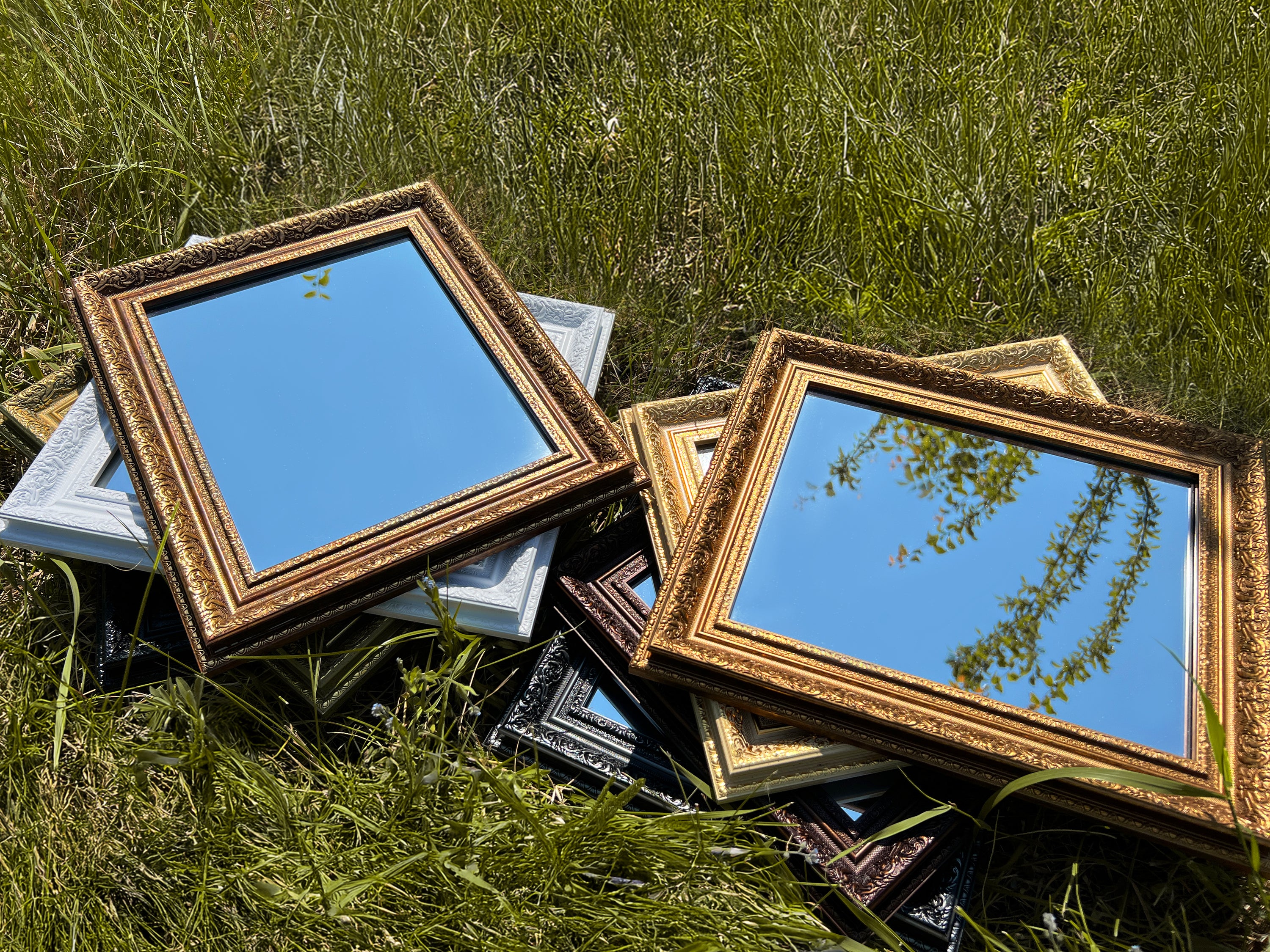 Ornate Gold Framed Mirror | Vintage Bathroom Wall Mirror, Farmhouse Decor