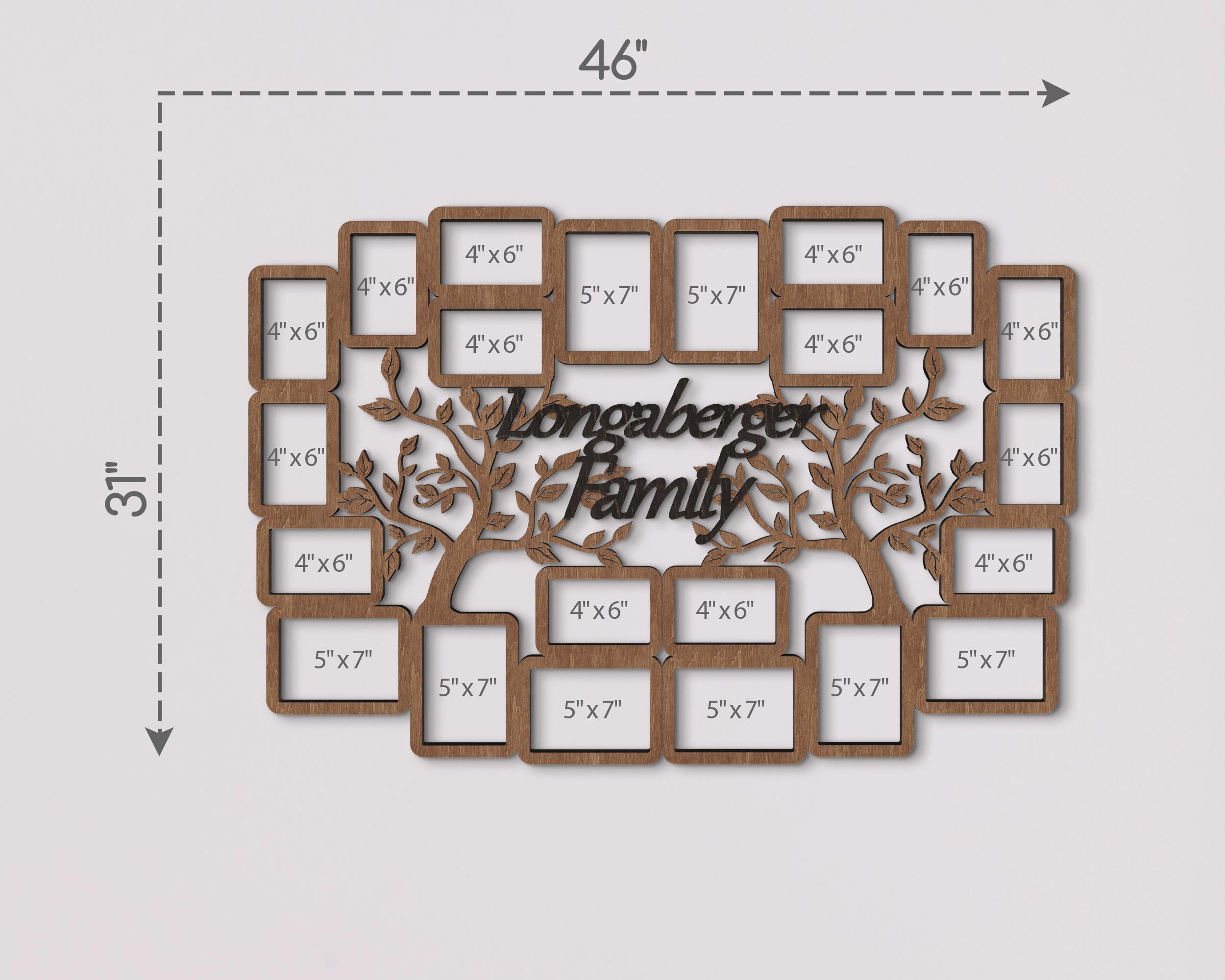 Picture frame collage, Picture frame engraved, Family portrait, Big picture frame, Large picture frame, Photo collage kit, 4x6 picture frame