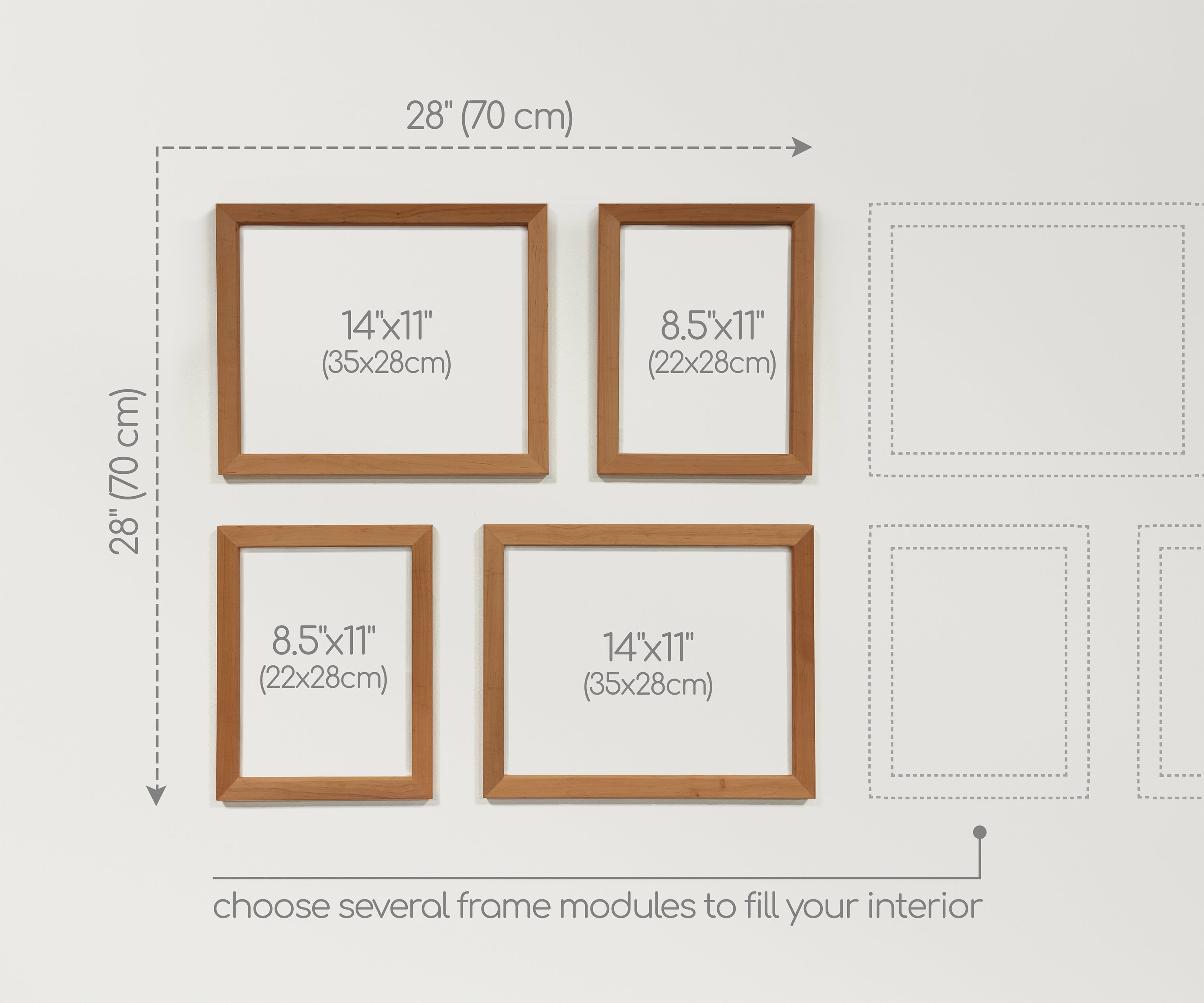 Picture frame set constructor | Rustic wall gallery frames