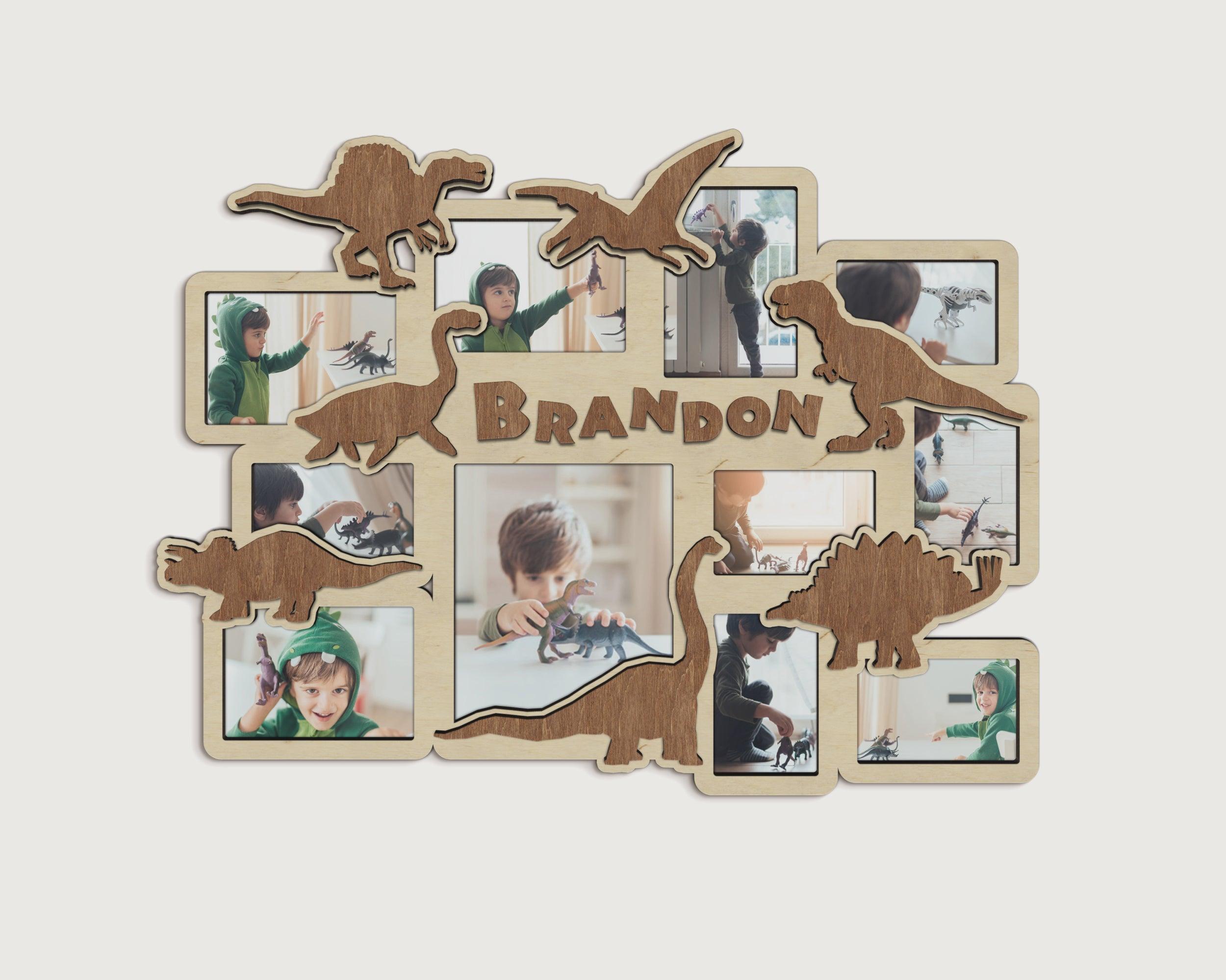 Dinosaur picture frame collage, Wall art, Picture frames, Dinosaur, Nursery decor, Picture frame, 8x10 picture frame, 5x7 picture frame