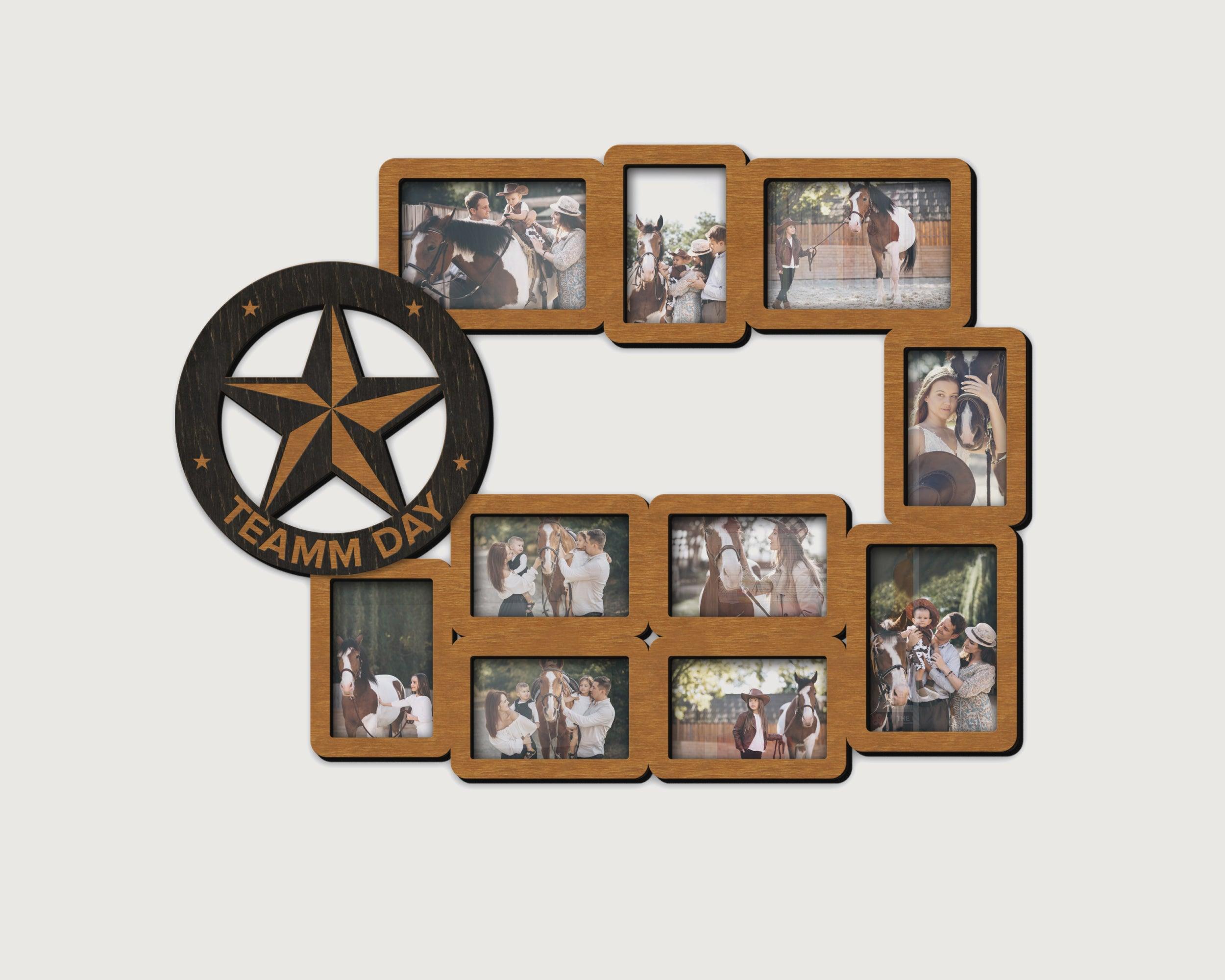 Texas star, Wall collage kit, Texas, Star, Photo collage kit, 8x10 picture frame, Custom picture frame, Laser engraved wood, Engraved gift