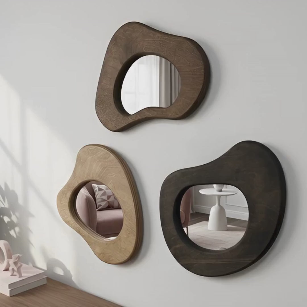 Original product video showing the three-piece Organic Fluid Mirror Set