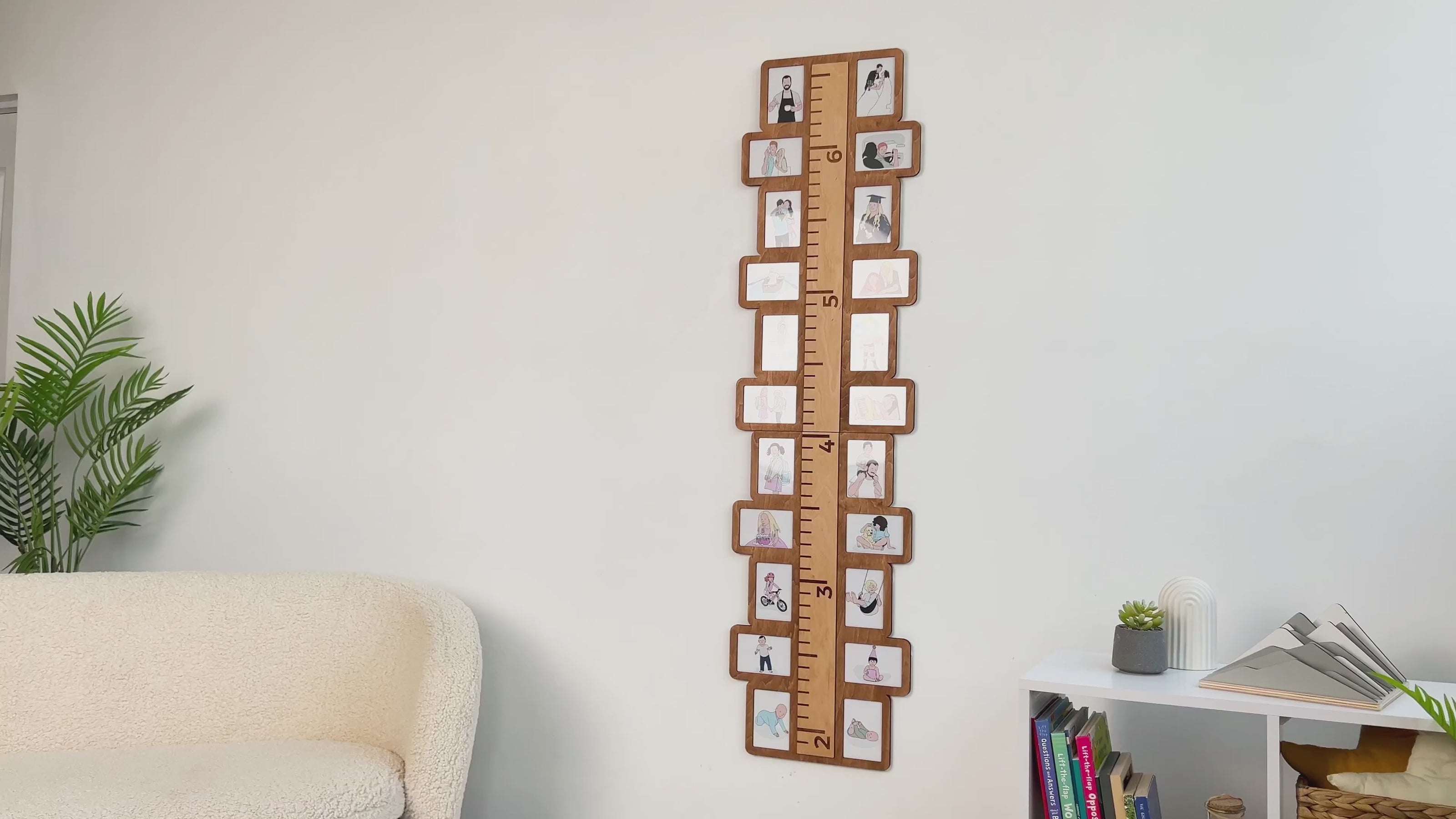 Growth chart for Kids | Height Ruler with Picture Collage