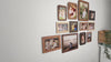 Custom color wall mounted photo frame collage 12 piece picture frame set Multiple 4x6 5x7 8x10 photos Photo frame gallery Wood wall decor