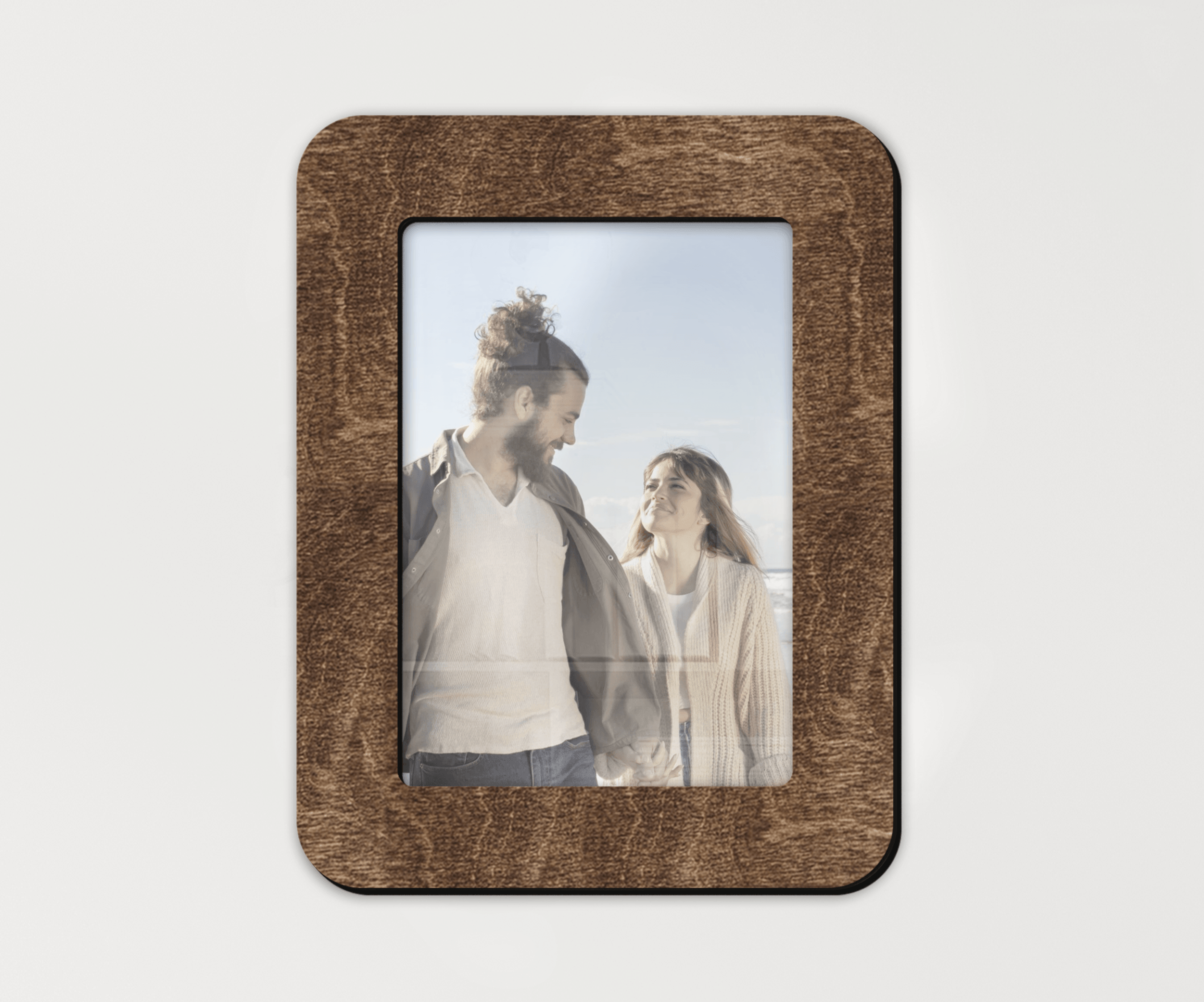 Photo frame with rounded edges Custom color Wooden picture frame Wall decor for home Unique rustic bedroom decor New home gift Living room - The Frame Depot