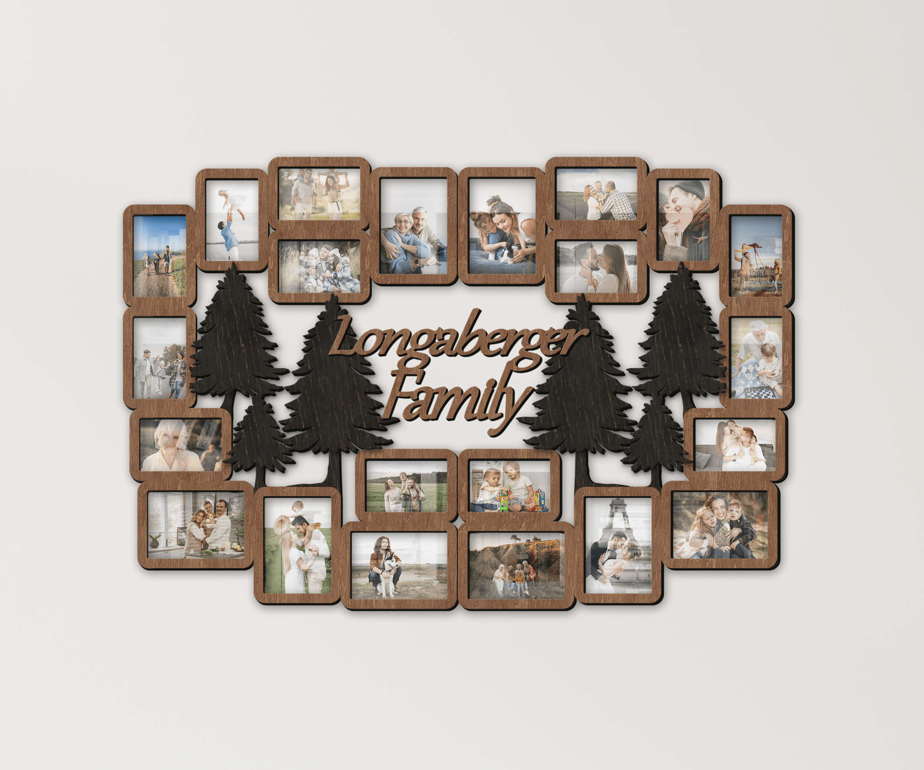 Custom extra large picture frame collage with spruce Bilderrahmen collage Big photo frames Family tree Home decor Wall art Multiple 4x6 5x7