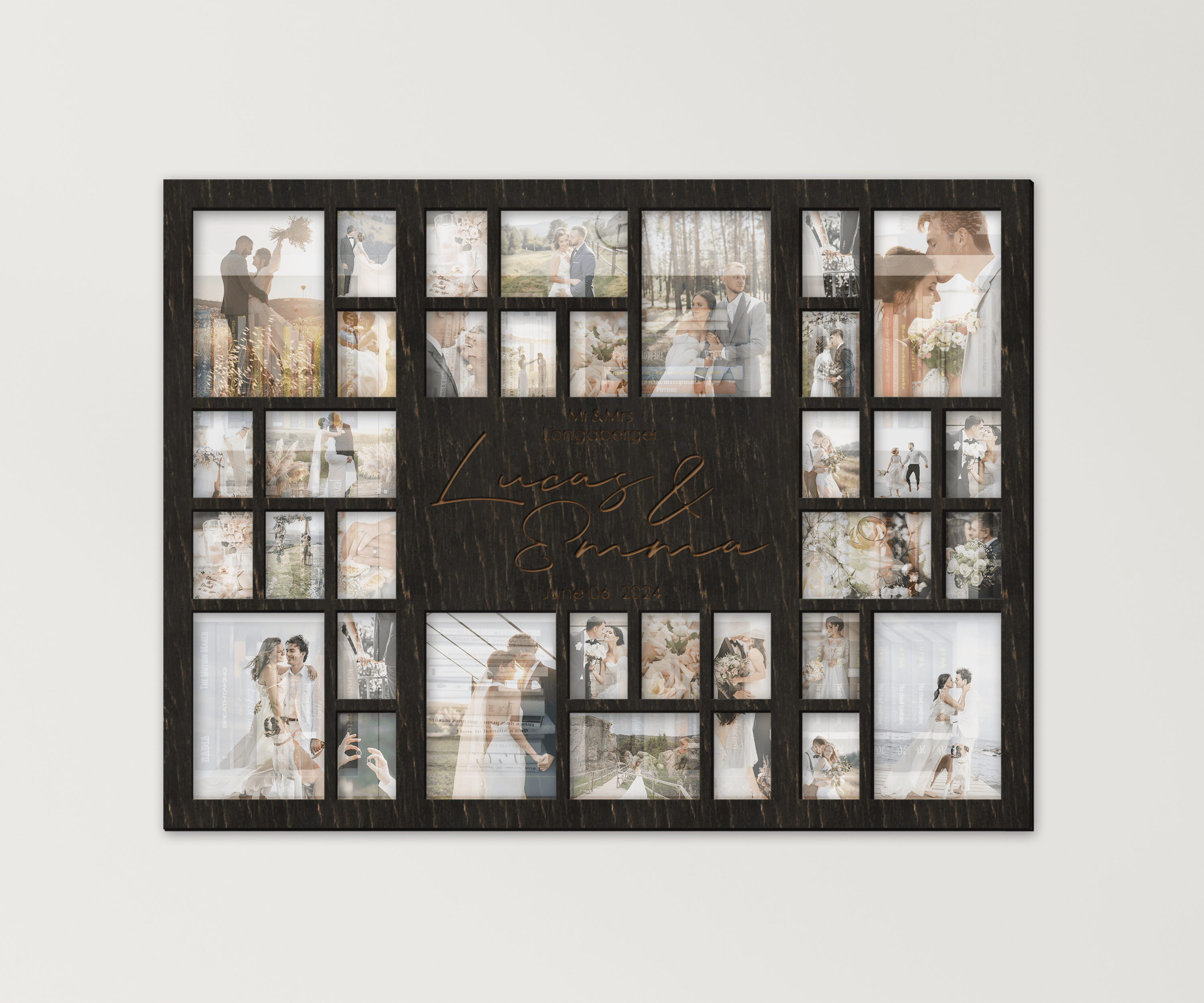 Personalized wedding picture frame collage Mr & Mrs Wedding signage Custom welcome sign decoration Photo frame gift Signs for reception