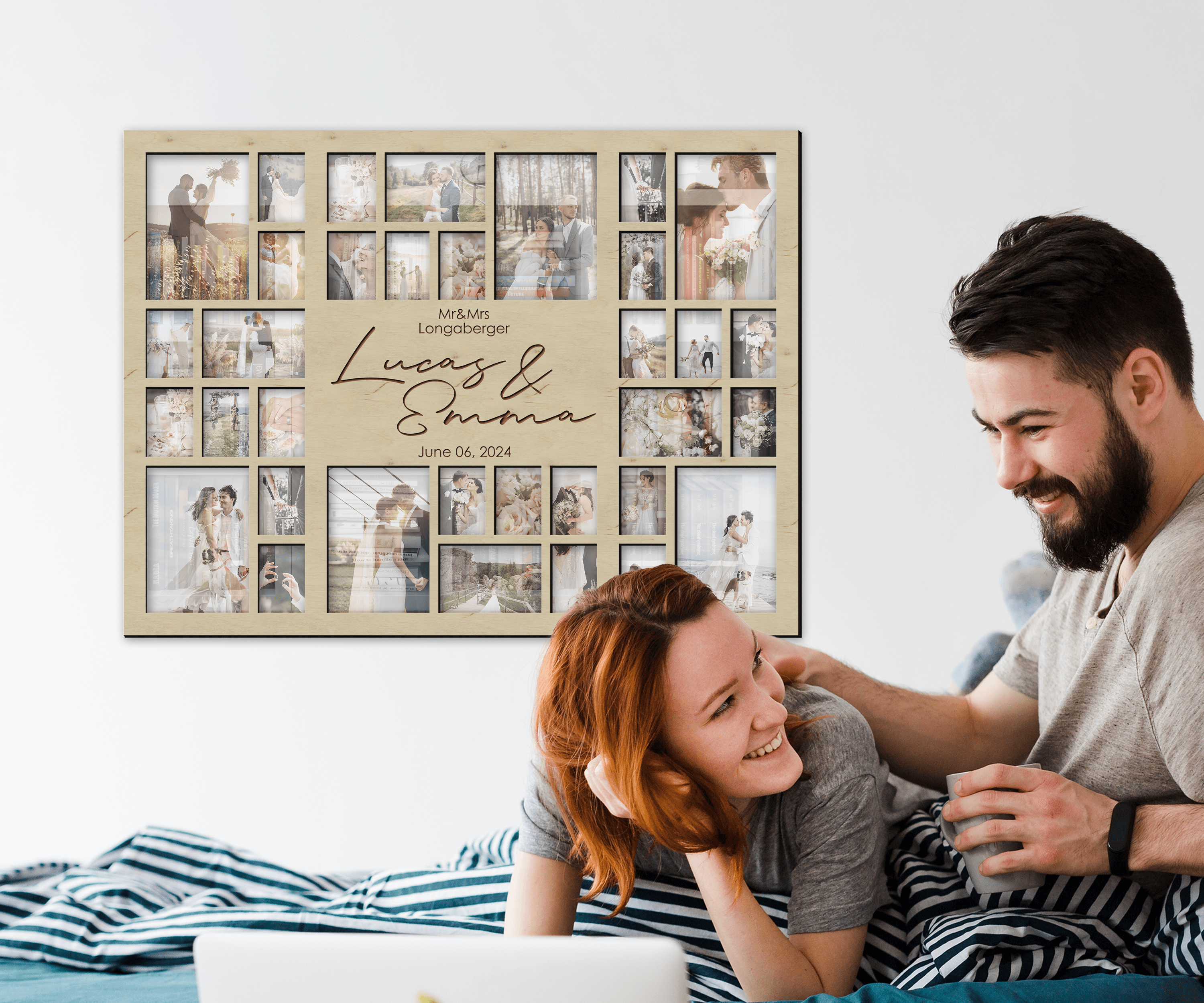 Personalized wedding picture frame collage Mr & Mrs Wedding signage Custom welcome sign decoration Photo frame gift Signs for reception