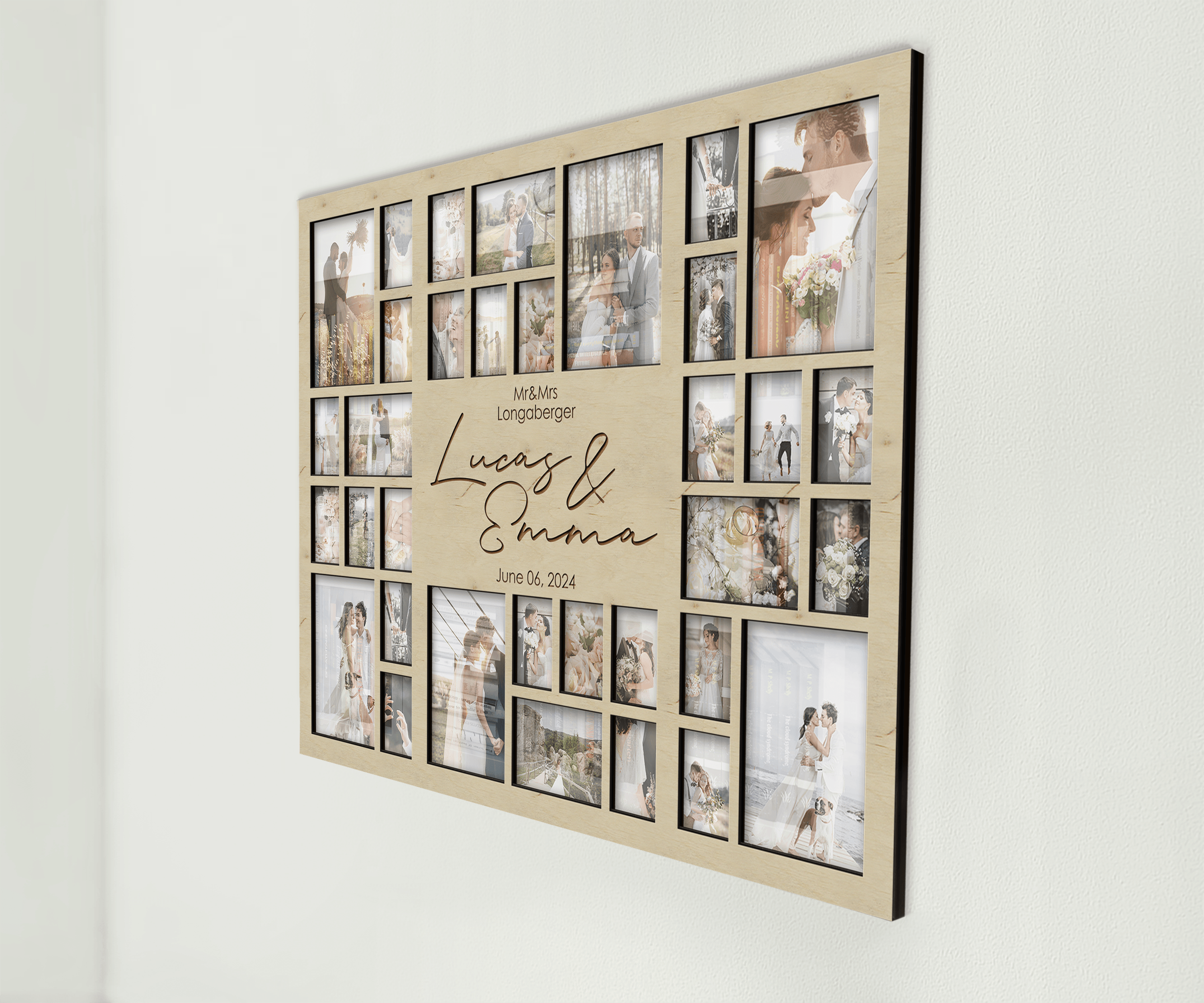 Personalized wedding picture frame collage Mr & Mrs Wedding signage Custom welcome sign decoration Photo frame gift Signs for reception