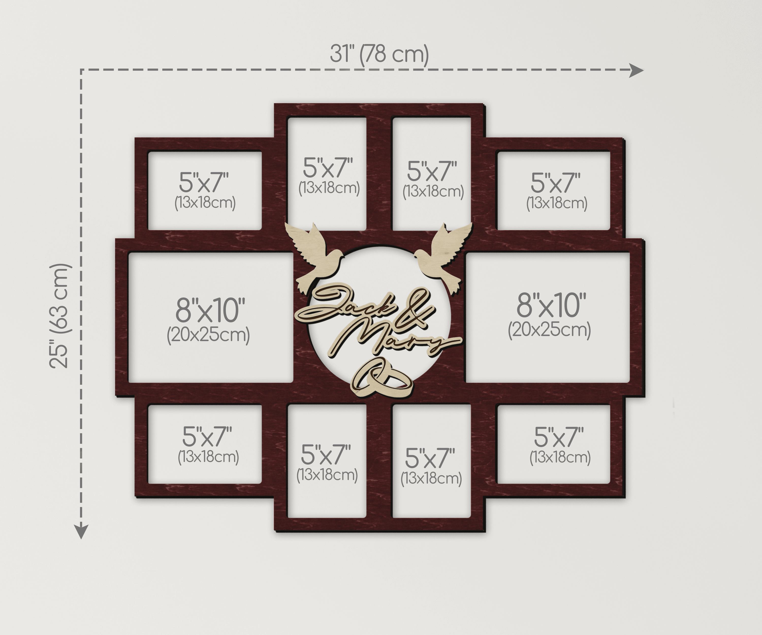 Personalized Rustic Wedding seating chart sign Customizable board Photo frame collage Unique wedding table planner Bespoke wedding decor