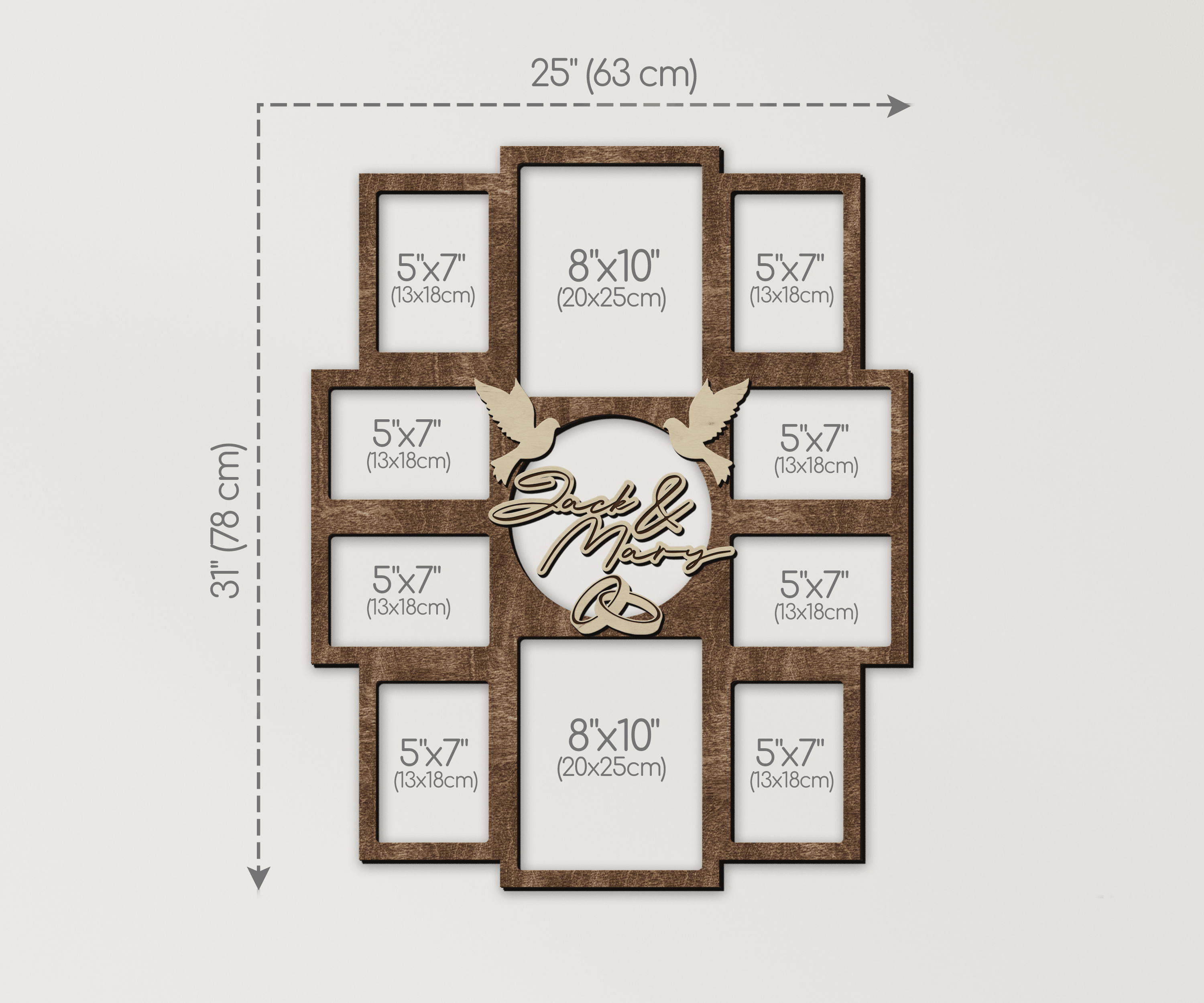 Personalized Rustic Wedding seating chart sign Customizable board Photo frame collage Unique wedding table planner Bespoke wedding decor