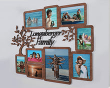 Load image into Gallery viewer, Personalized photo frame, Family photo collage, Photo collage frame, Medium color, Picture frame collage, Custom collage, Housewarming gift
