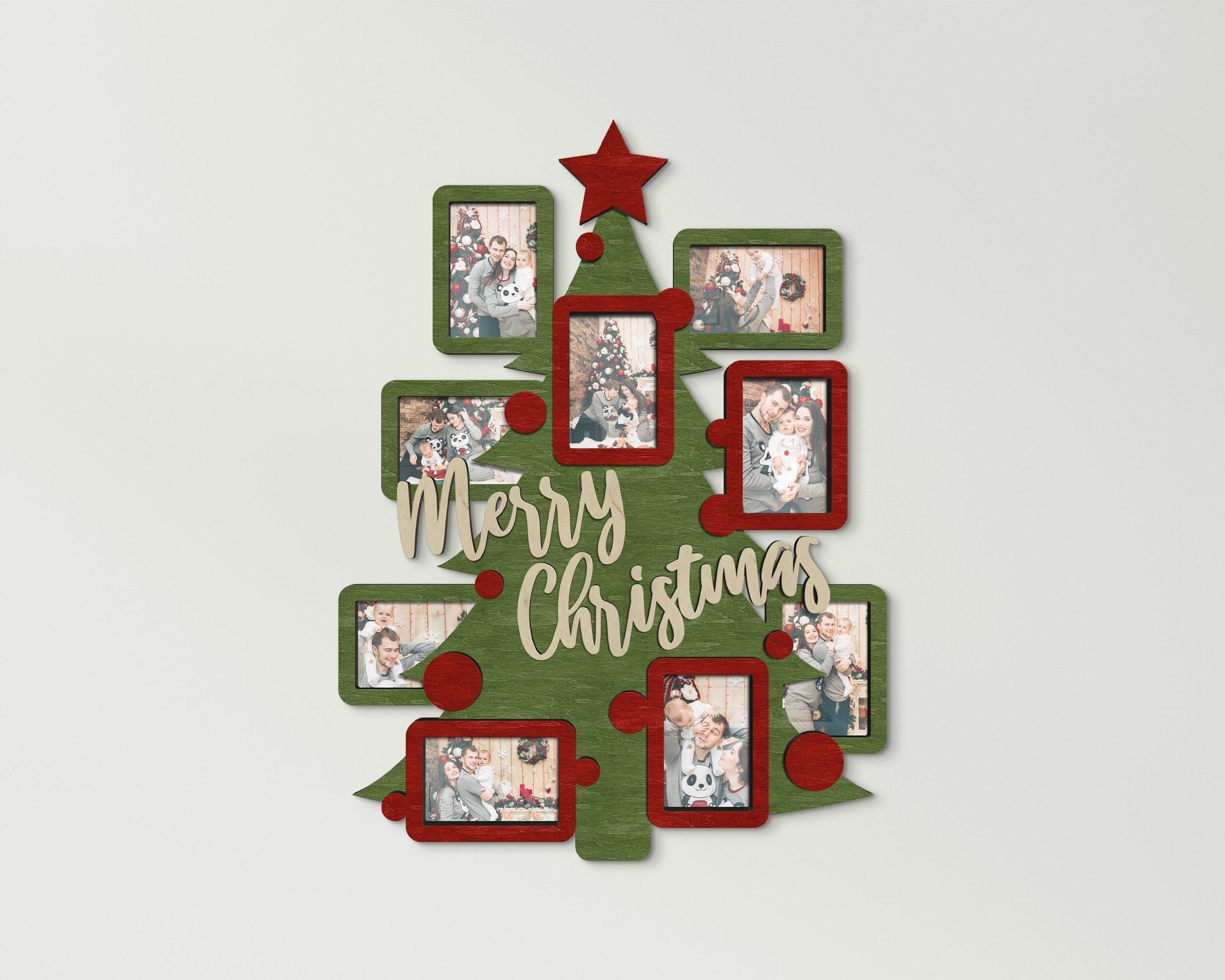 Christmas picture frame collage Pine tree frame Christmas tree decor Merry christmas frame Christmas decorations Christmas picture frame - The Frame Depot