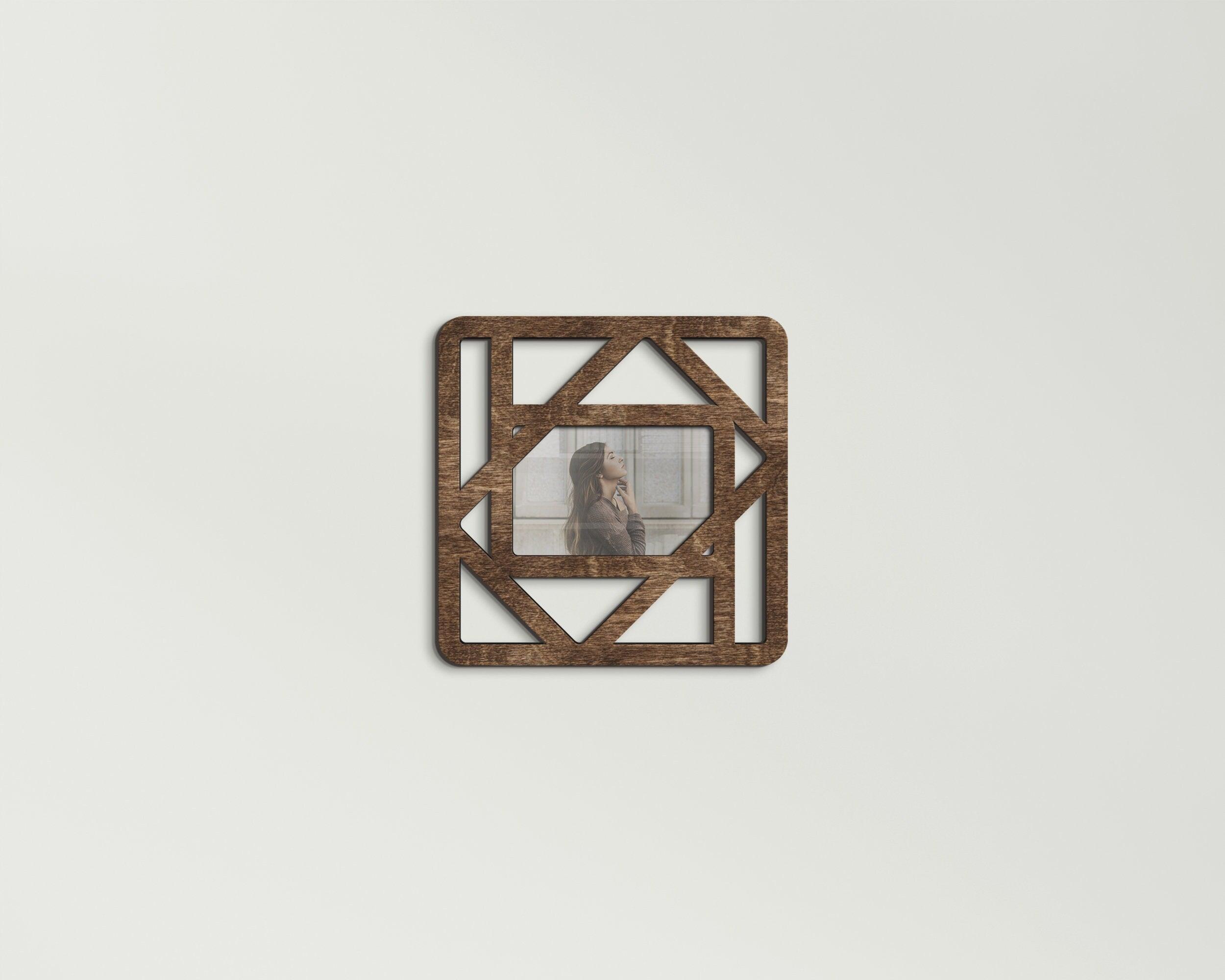 Geometric Wooden Picture Frame | Square Mini Frame - The Frame Depot