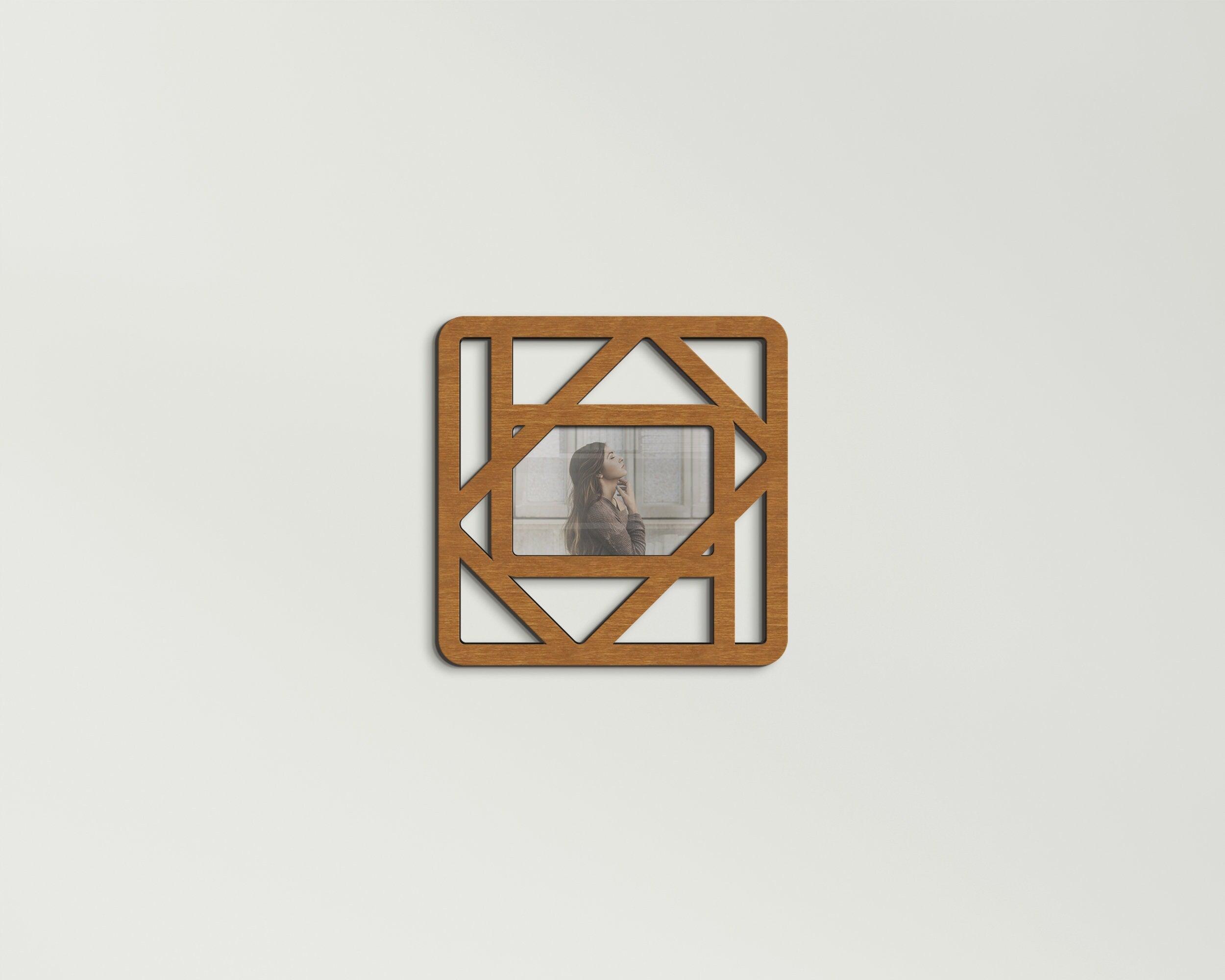 Geometric Wooden Picture Frame | Square Mini Frame - The Frame Depot
