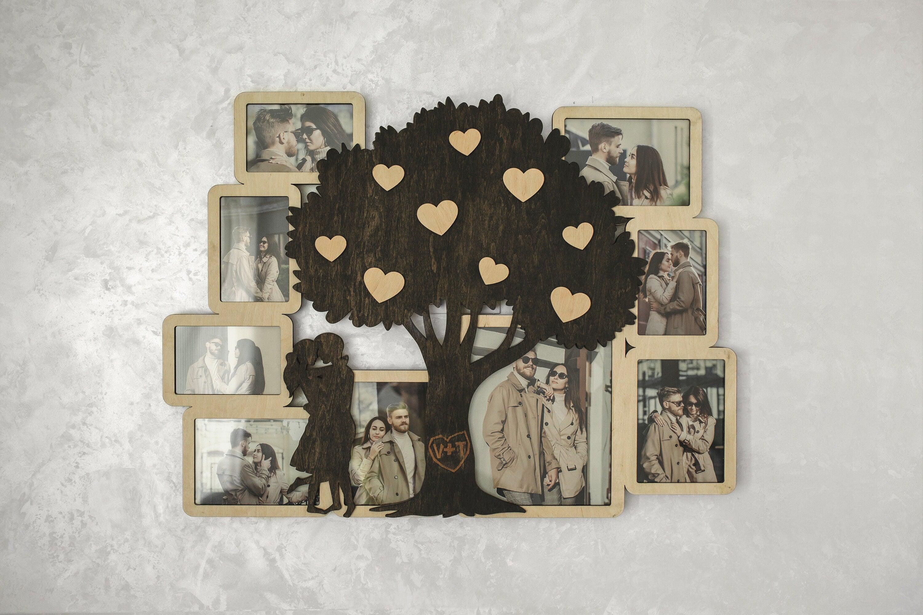 Personalized Love Tree | Picture Frame Collage | Couples Initials - The Frame Depot