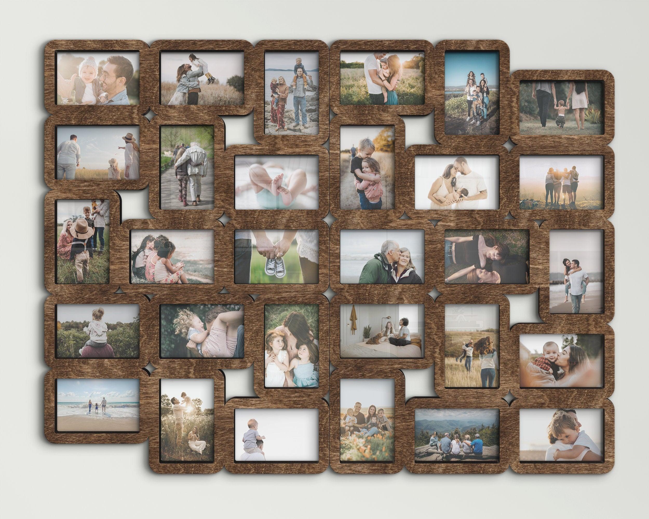 Wooden picture frame collage Large wall gallery Black Friday sale Multi photo frame 4x6 Family photo frame Wedding decor Anniversary gift - The Frame Depot