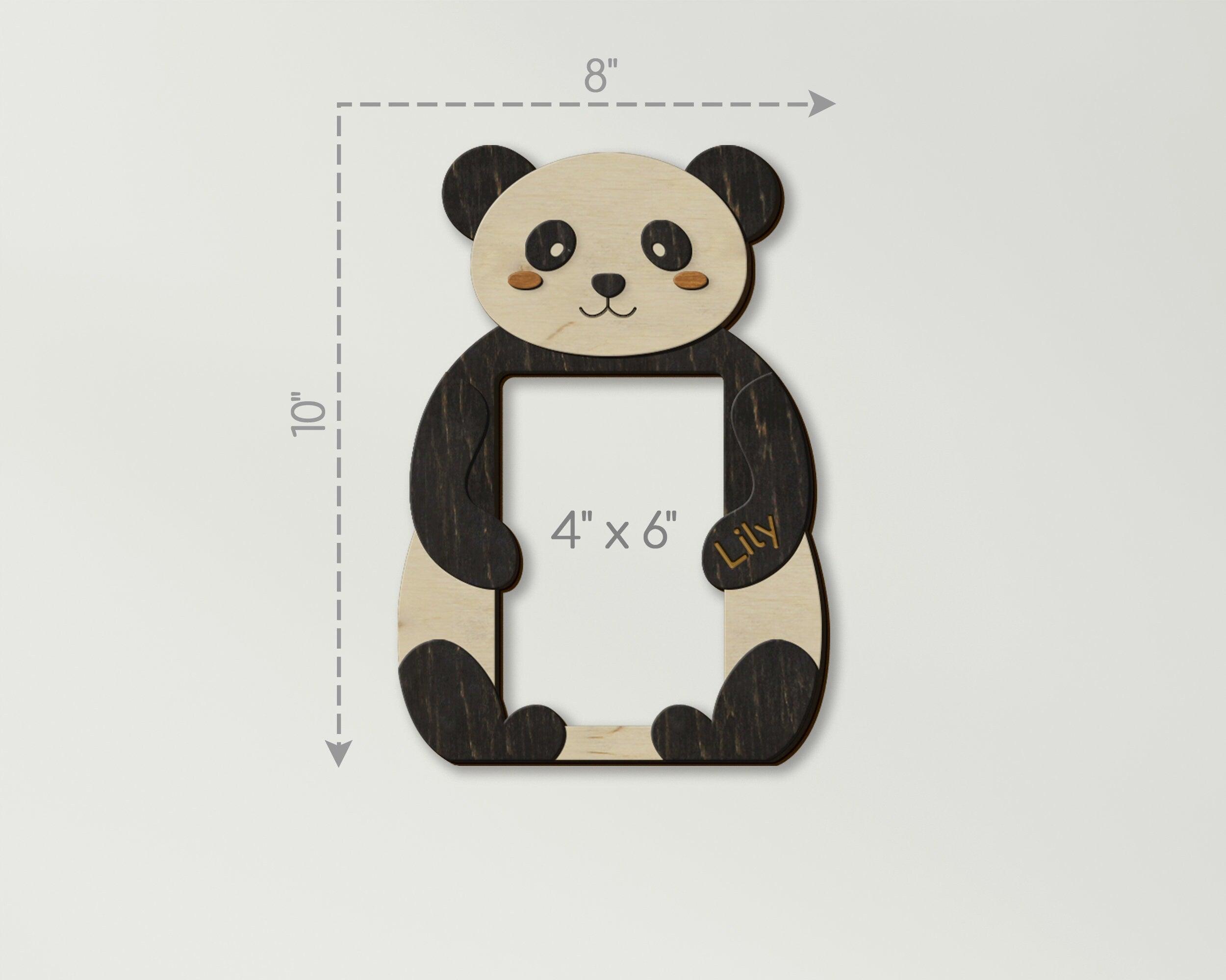 Personalized Panda Picture Frame | Nursery Wall Decor - The Frame Depot