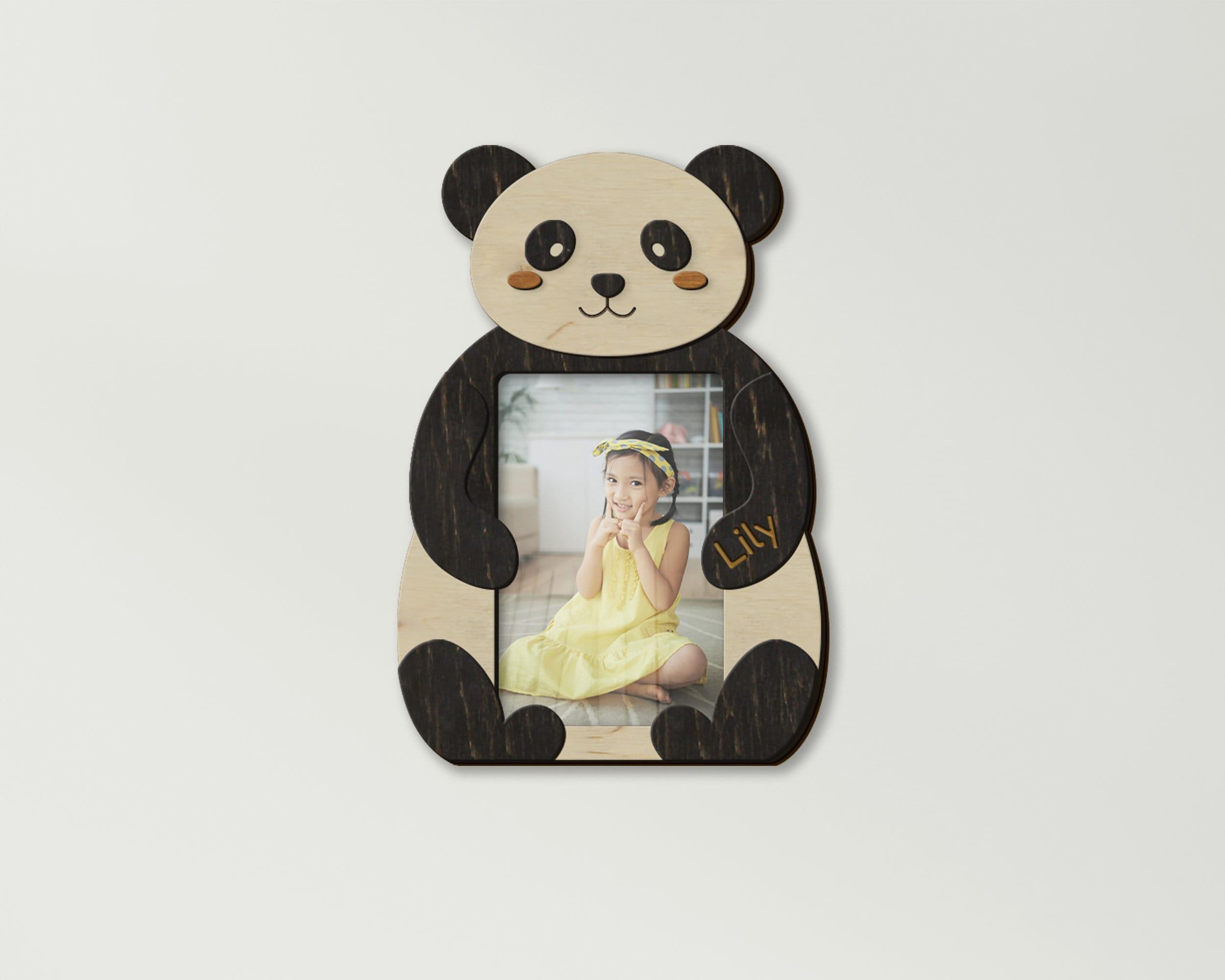 Personalized Panda Picture Frame | Nursery Wall Decor - The Frame Depot
