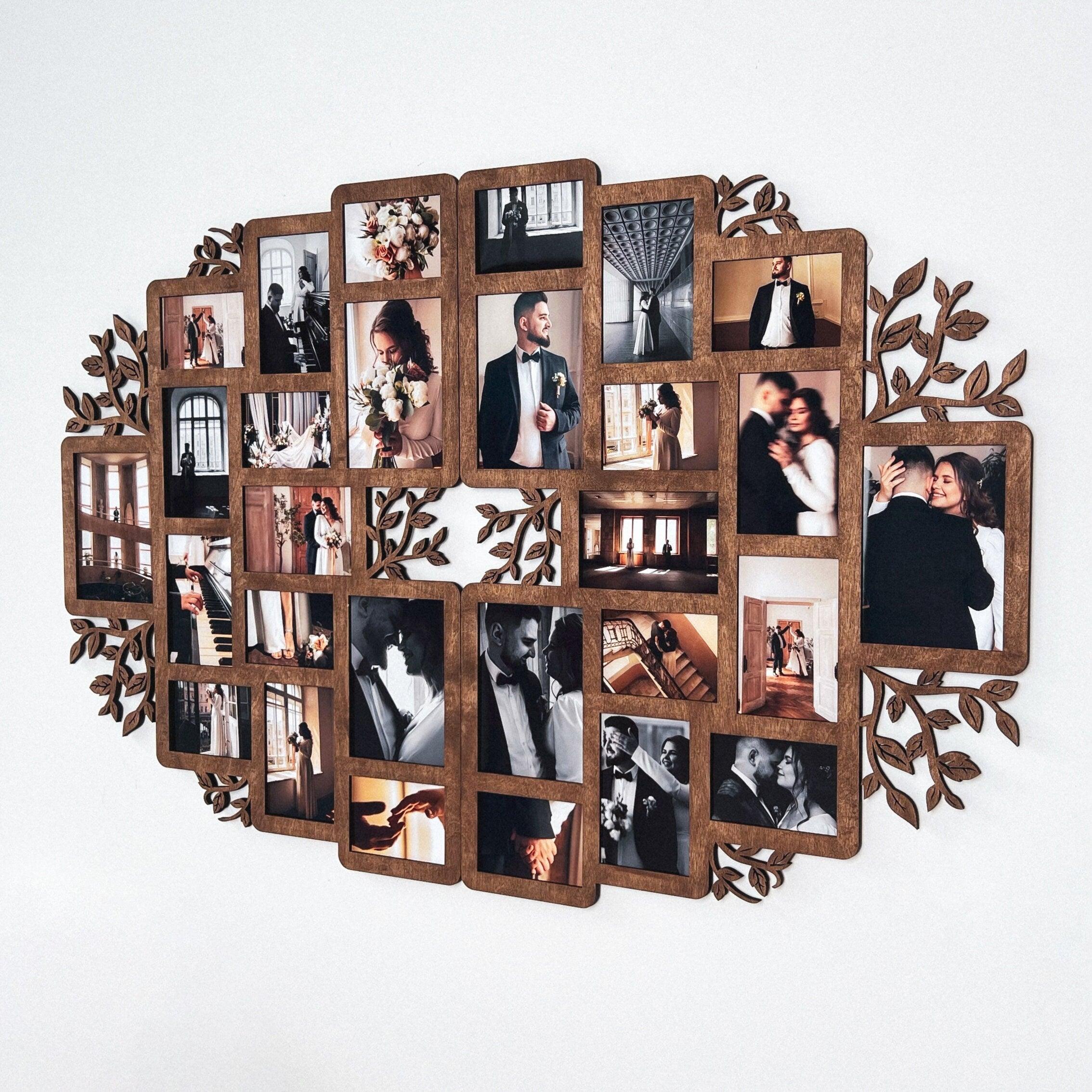 Split Picture Collage Family Tree Wall Art Custom Photo Frame Gallery - The Frame Depot